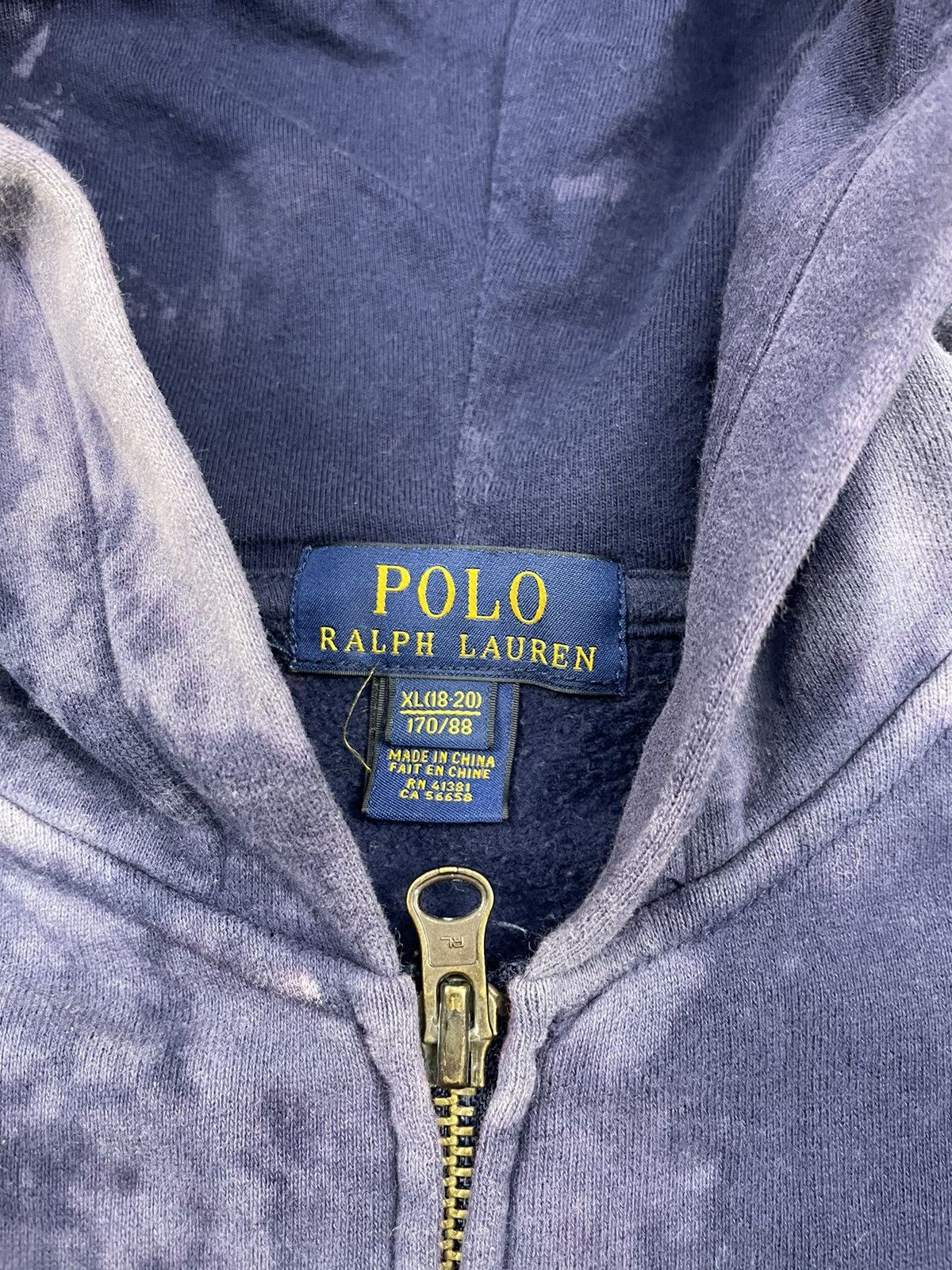 Polo Ralph Lauren Polo Ralph Lauren Hoodie Full Zip Tie Dye Acid Wash Size US L / EU 52-54 / 3 - 3 Thumbnail