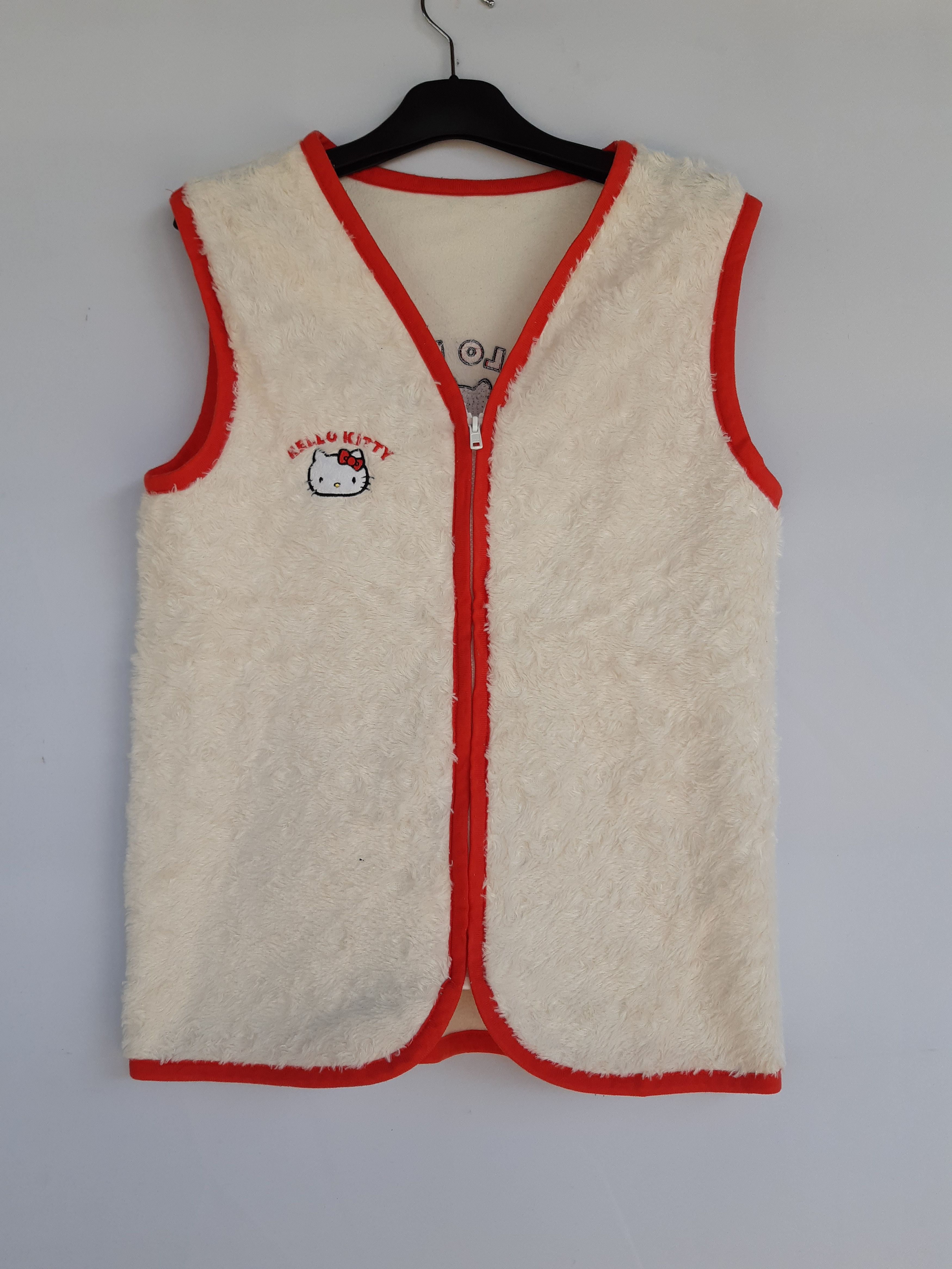 image of Cartoon Network Hello Kitty Fleece Vest, Men's (Size Medium)