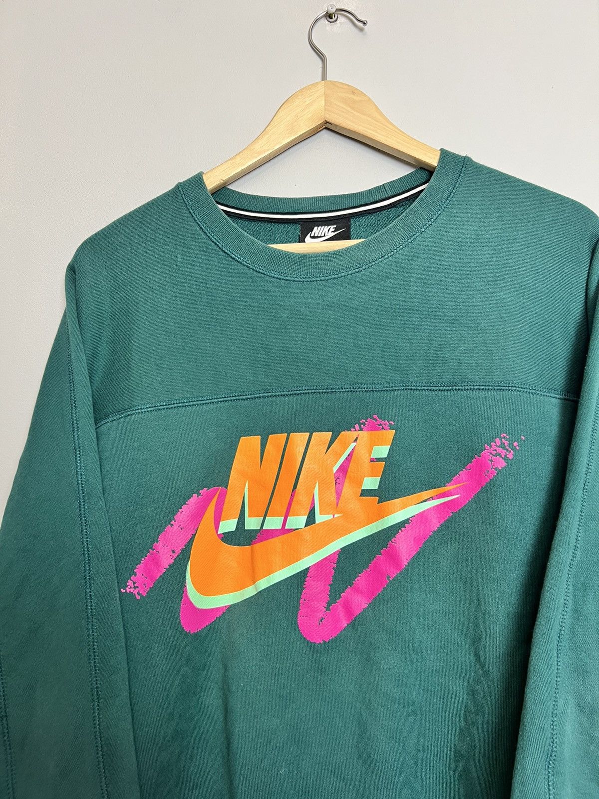 Nike Nike Y2K Colurs Big Swoosh Logo Crewneck Vintage Vibe Rare Size US M / EU 48-50 / 2 - 3 Thumbnail