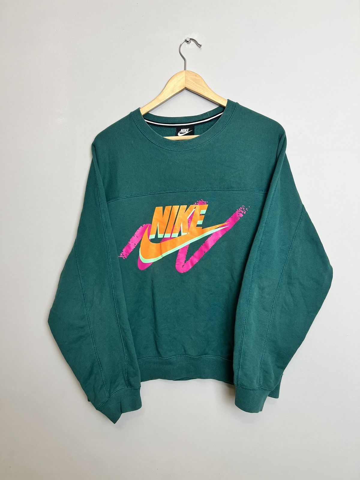 Nike Nike Y2K Colurs Big Swoosh Logo Crewneck Vintage Vibe Rare Size US M / EU 48-50 / 2 - 1 Thumbnail