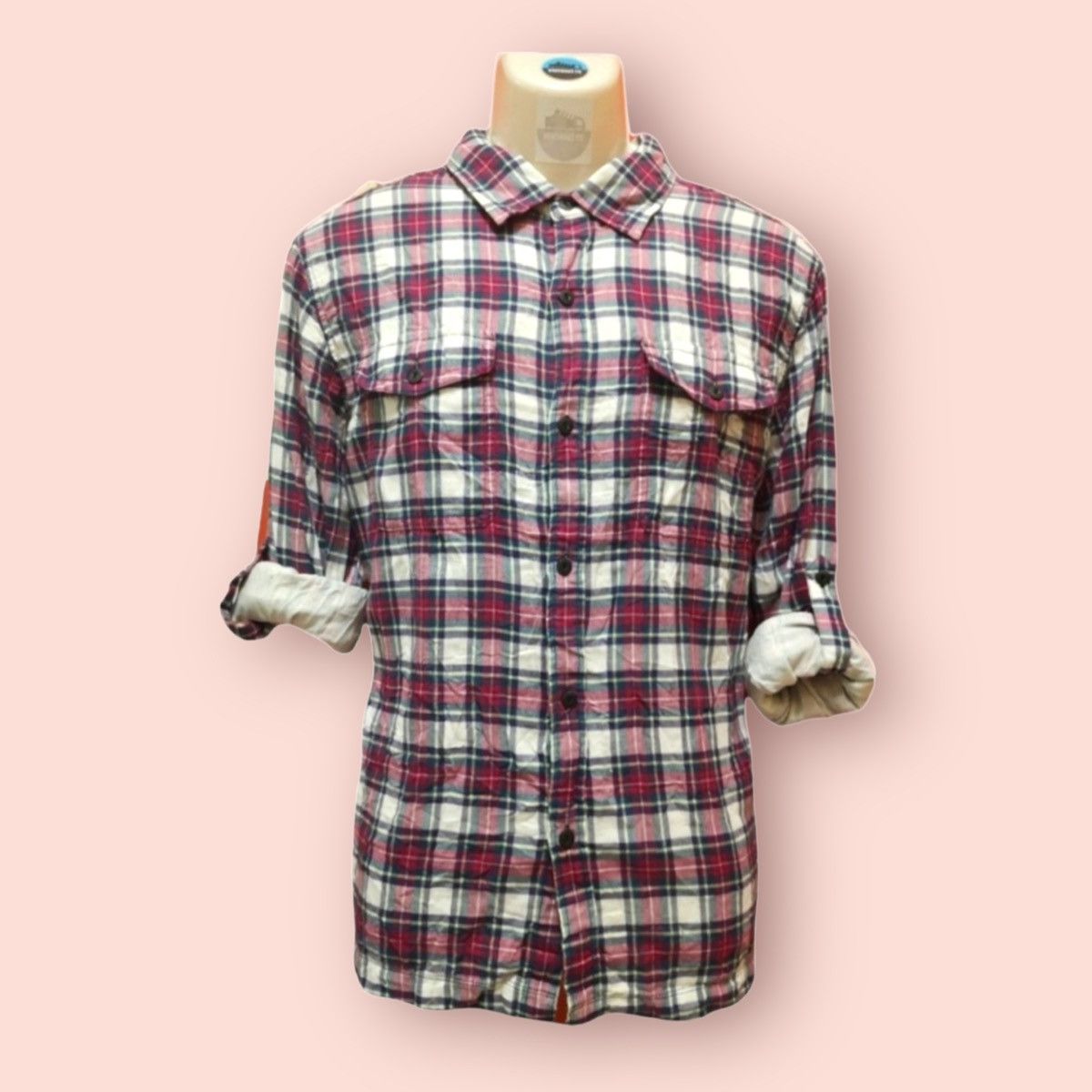Flannel × Japanese Brand × Uniqlo UNIQLO DOUBLE CHEST POCKETS FLANNEL Size US XL / EU 56 / 4 - 8 Thumbnail