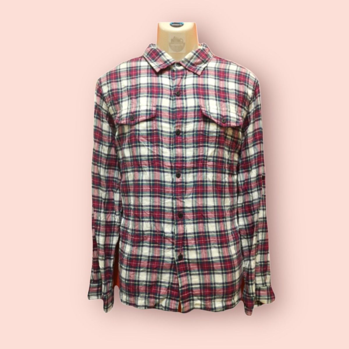 Flannel × Japanese Brand × Uniqlo UNIQLO DOUBLE CHEST POCKETS FLANNEL Size US XL / EU 56 / 4 - 2 Thumbnail