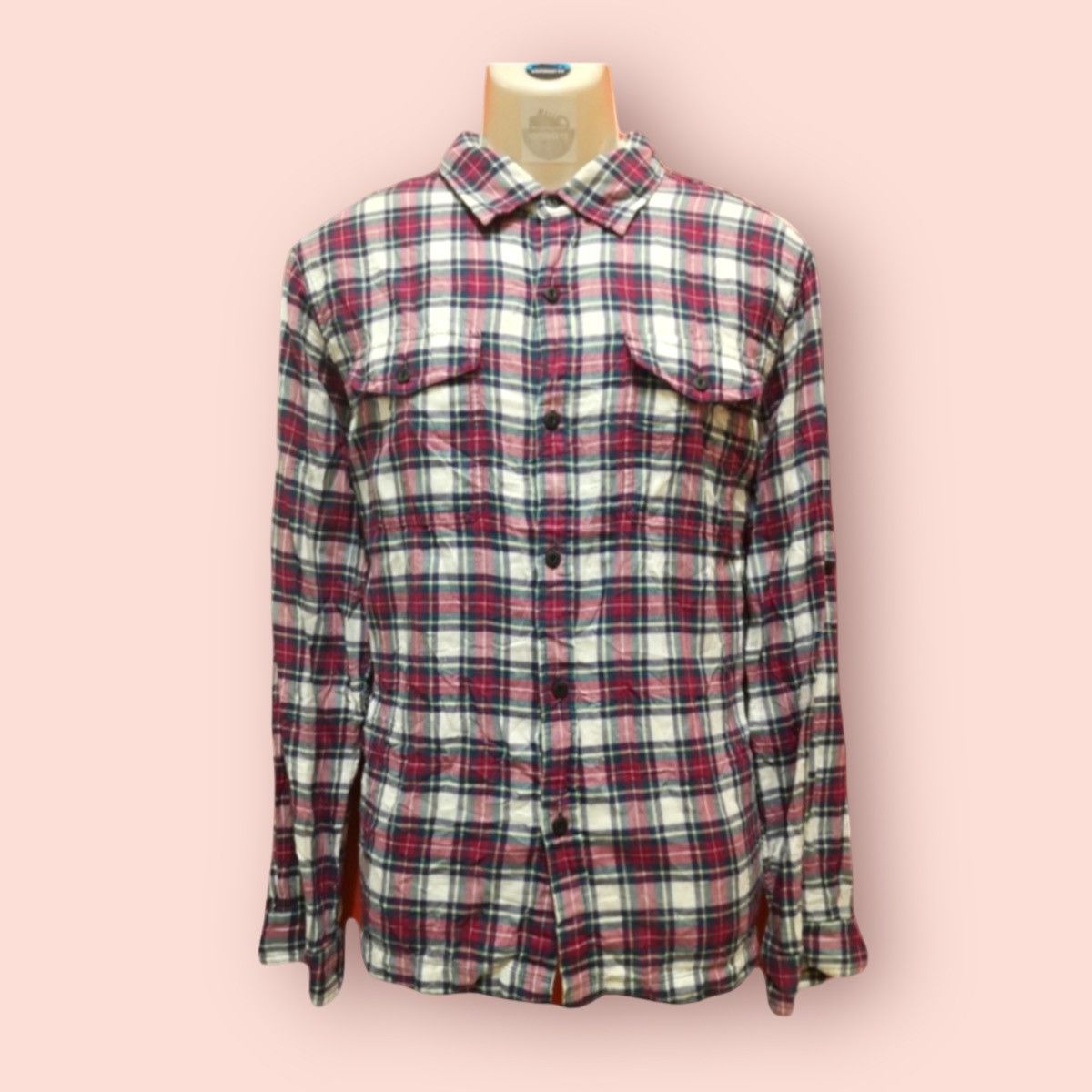 Flannel × Japanese Brand × Uniqlo UNIQLO DOUBLE CHEST POCKETS FLANNEL Size US XL / EU 56 / 4 - 9 Thumbnail