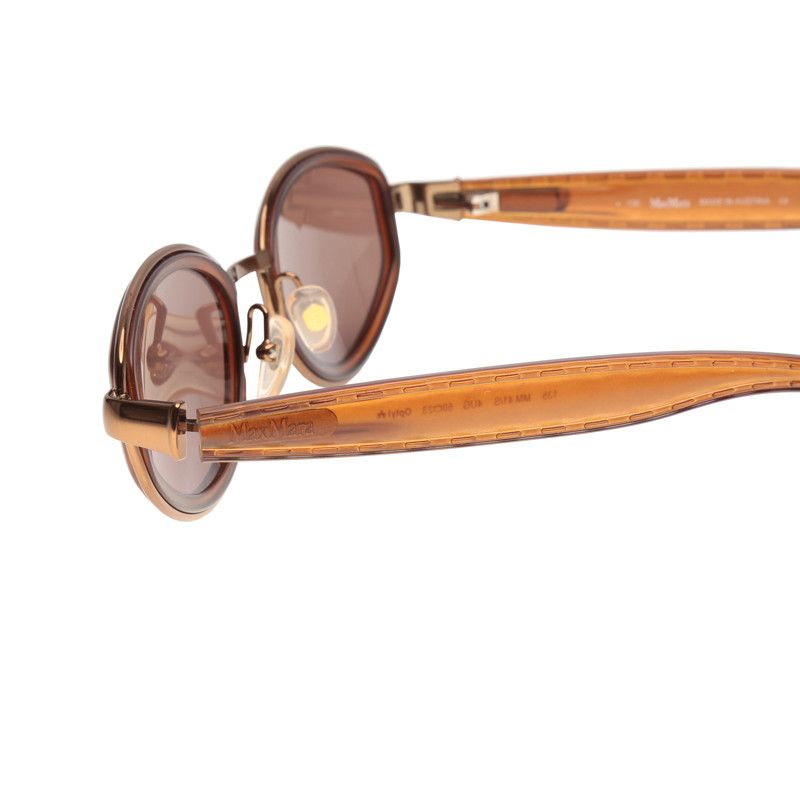 Max Mara Max Mara 90's Golden Brown Oval Frame Sunglasses Size ONE SIZE - 3 Thumbnail