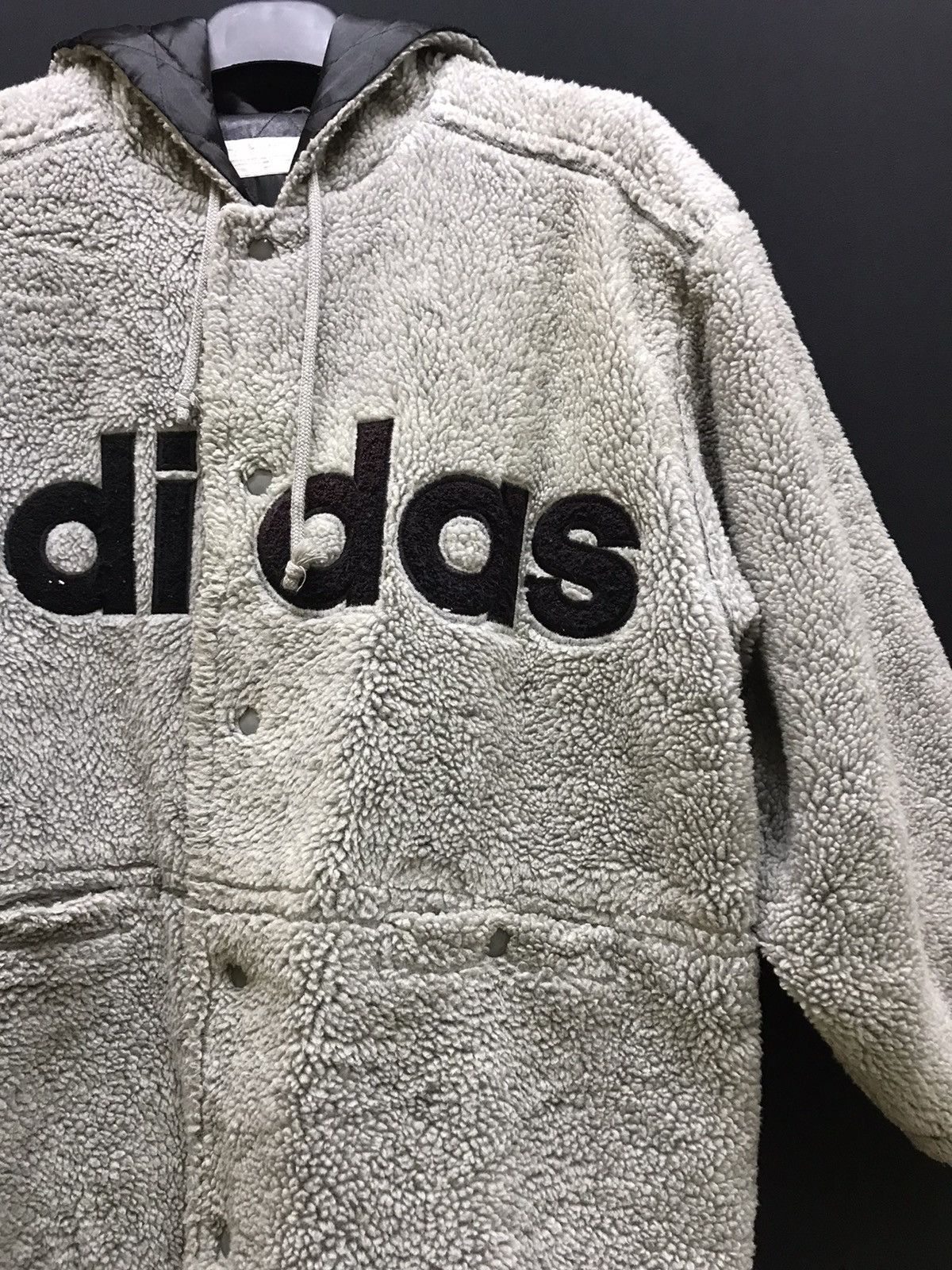 Adidas 🔥 Adidas Big Logo Fleece Jacket Size US XL / EU 56 / 4 - 4 Thumbnail