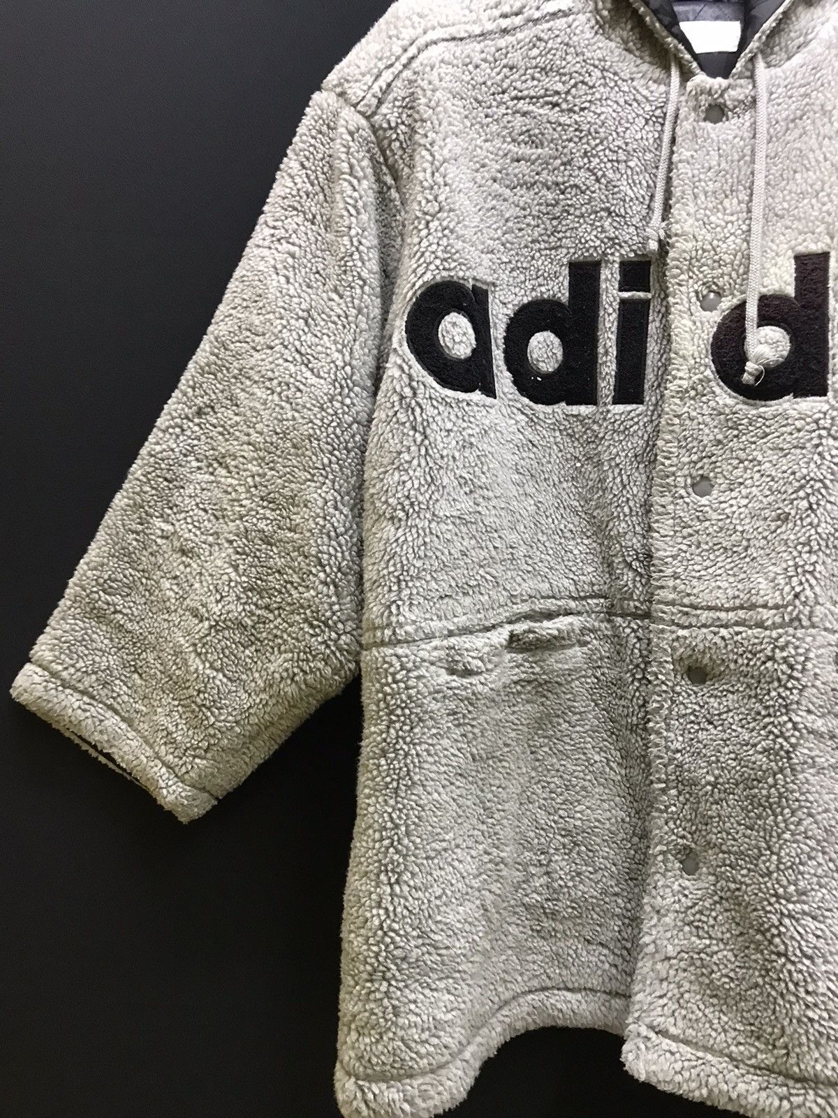 Adidas 🔥 Adidas Big Logo Fleece Jacket Size US XL / EU 56 / 4 - 3 Thumbnail