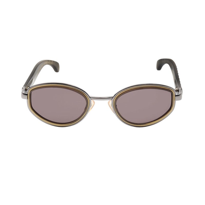 Max Mara Max Mara 90's Brown Green Oval Frame Sunglasses Size ONE SIZE - 1 Thumbnail