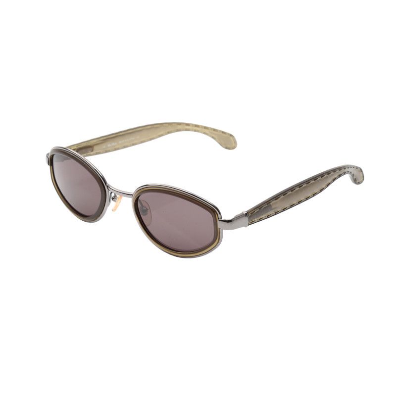 Max Mara Max Mara 90's Brown Green Oval Frame Sunglasses Size ONE SIZE - 2 Thumbnail
