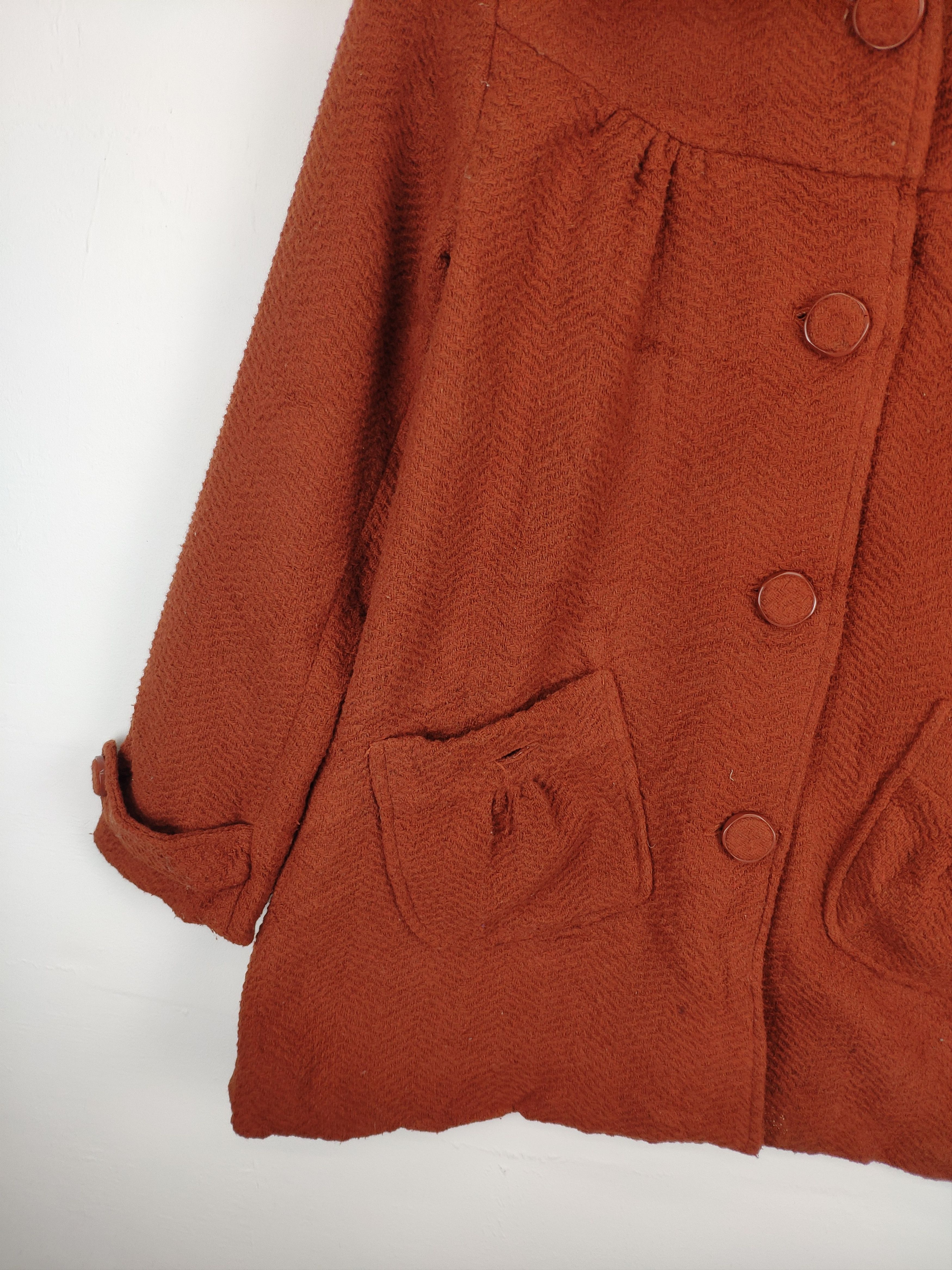 Japanese Brand Vintage Wool Cardigan Faux Fur Neck Size M / US 6-8 / IT 42-44 - 10 Thumbnail
