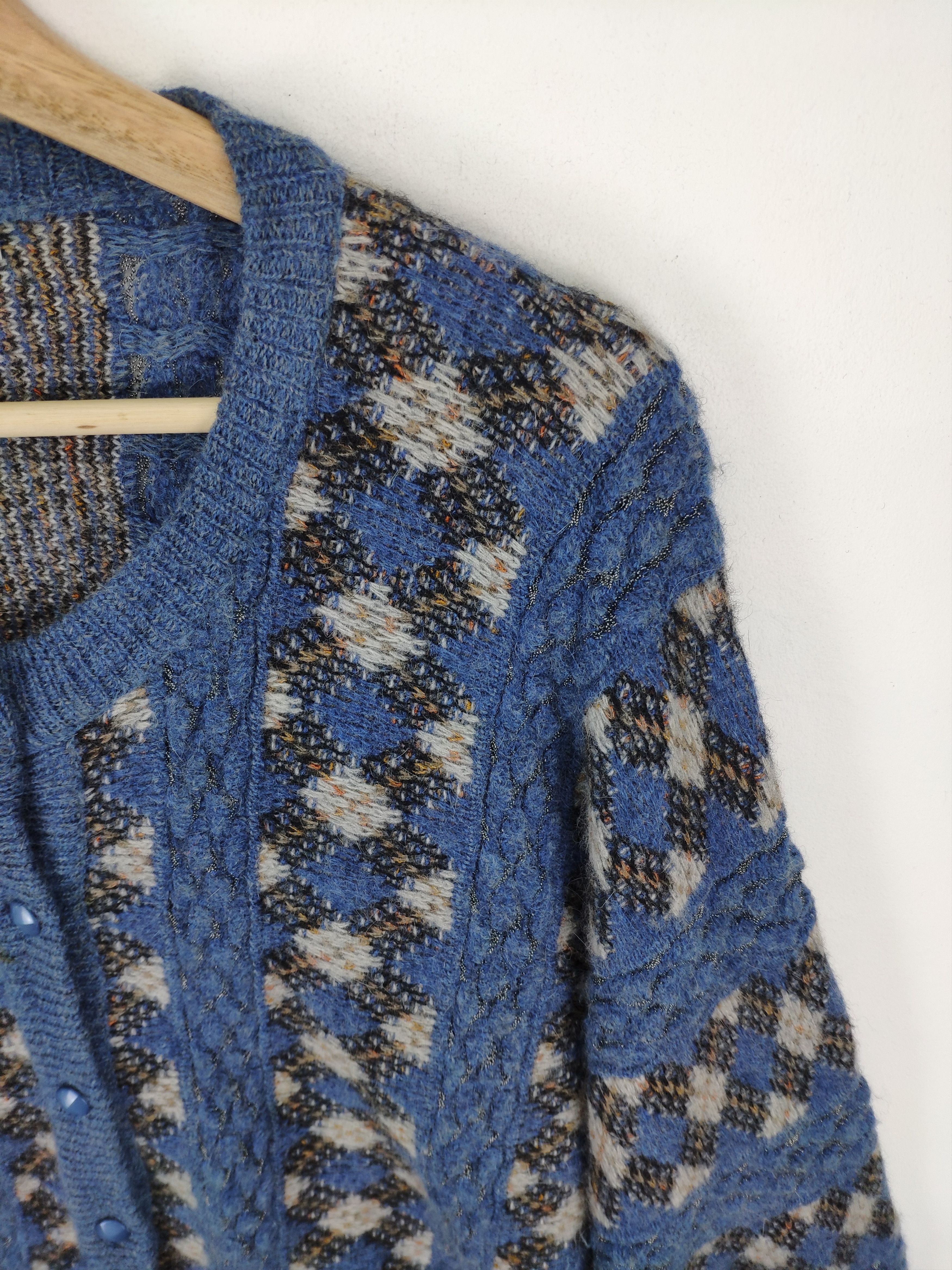 Japanese Brand × Vintage Vintage 1990s Wool Cardigan Coogi Style Size L / US 10 / IT 46 - 6 Thumbnail
