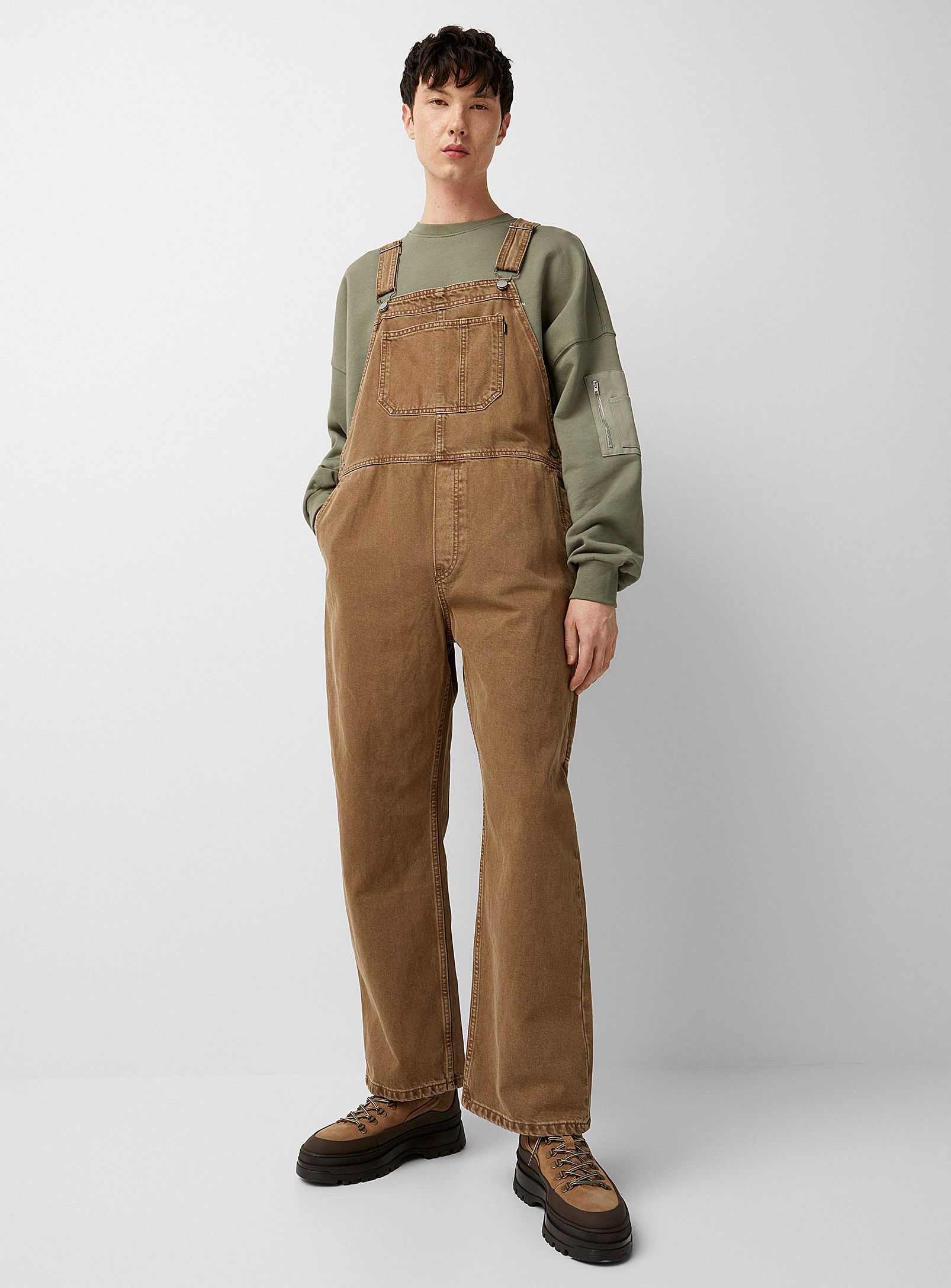 image of Dr Denim Aw22 Dr.denim Cordelia Worker Dungarees Overalls S in Washed Nougat, Men's (Size 30)