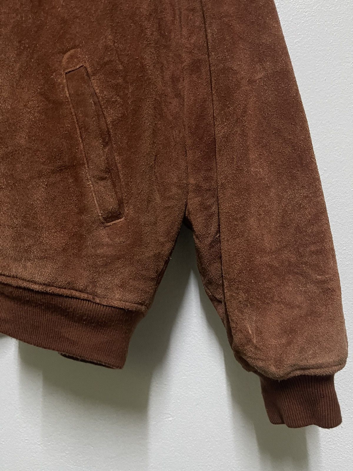 Genuine Leather Seahop Brown Suede Leather Hoodie Heavy Jacket Size US L / EU 52-54 / 3 - 6 Thumbnail