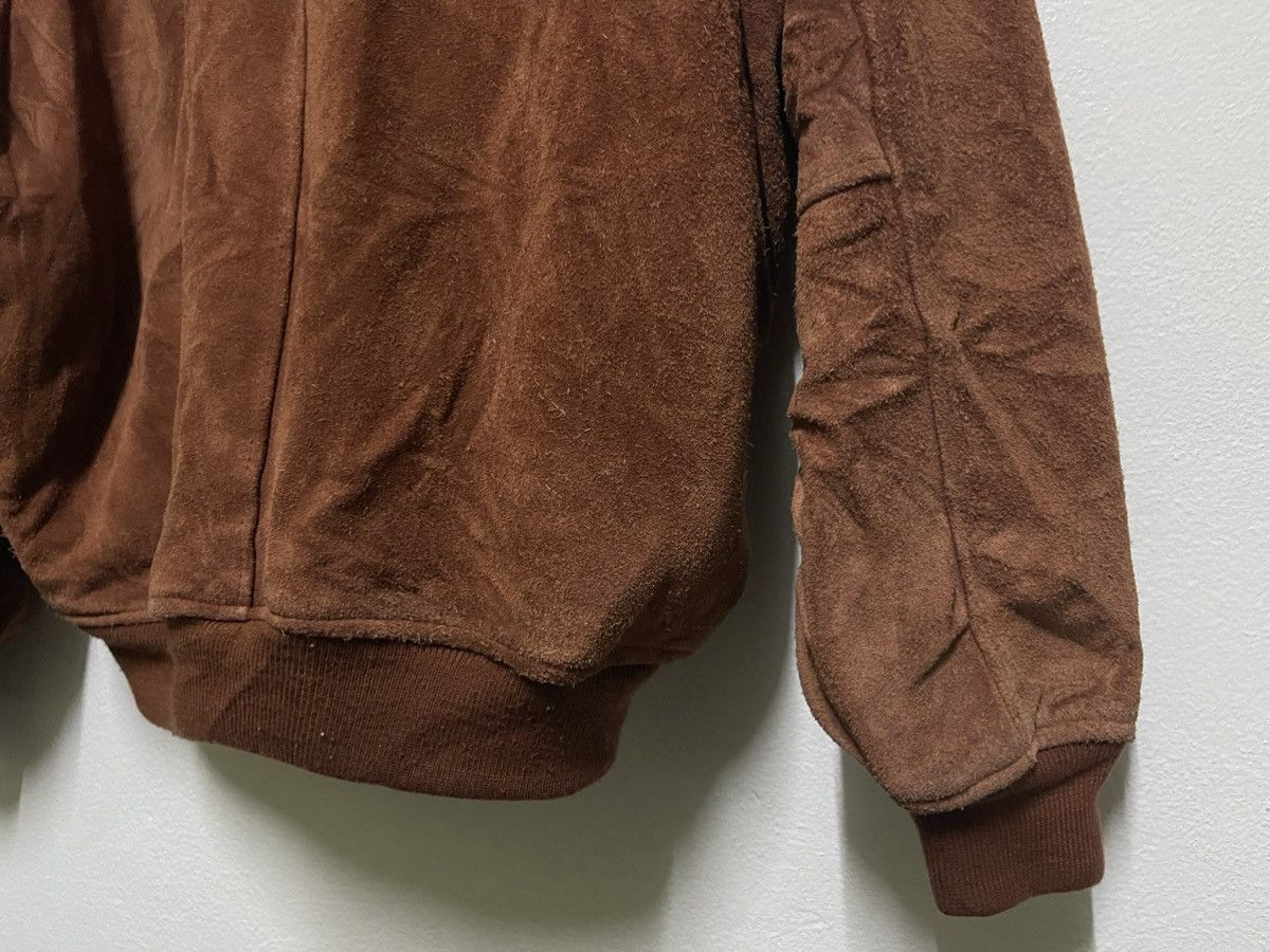 Genuine Leather Seahop Brown Suede Leather Hoodie Heavy Jacket Size US L / EU 52-54 / 3 - 16 Thumbnail