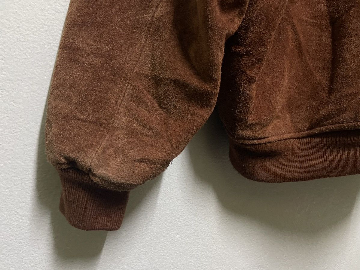 Genuine Leather Seahop Brown Suede Leather Hoodie Heavy Jacket Size US L / EU 52-54 / 3 - 14 Thumbnail