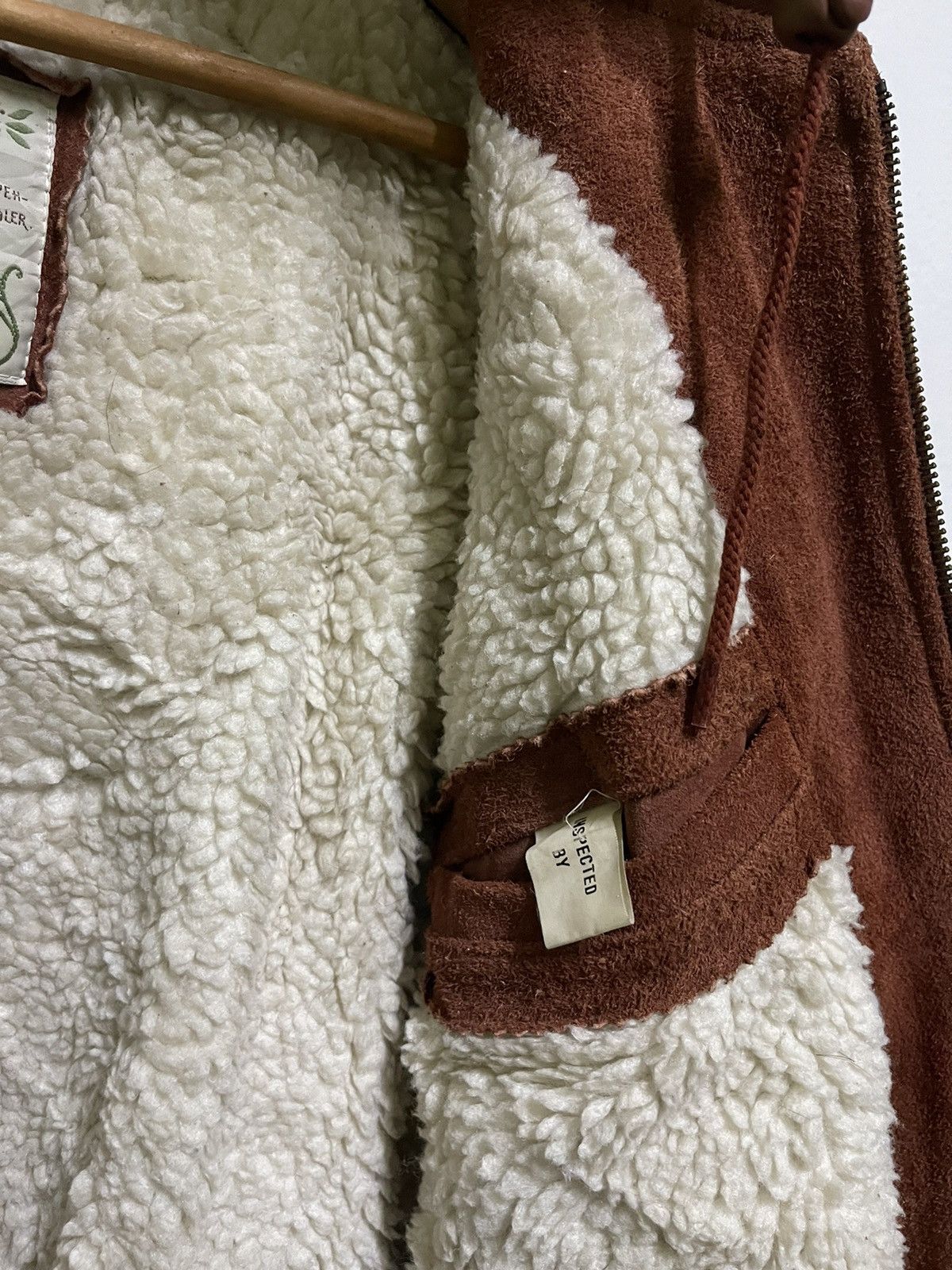 Genuine Leather Seahop Brown Suede Leather Hoodie Heavy Jacket Size US L / EU 52-54 / 3 - 8 Thumbnail