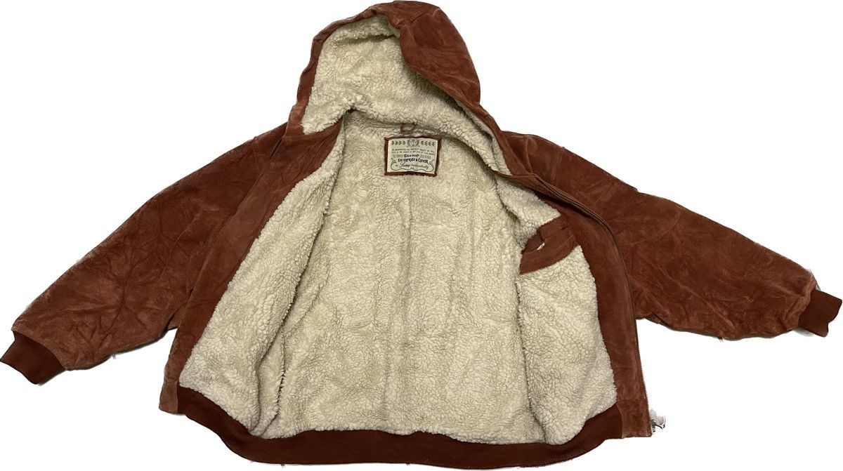 Genuine Leather Seahop Brown Suede Leather Hoodie Heavy Jacket Size US L / EU 52-54 / 3 - 18 Thumbnail