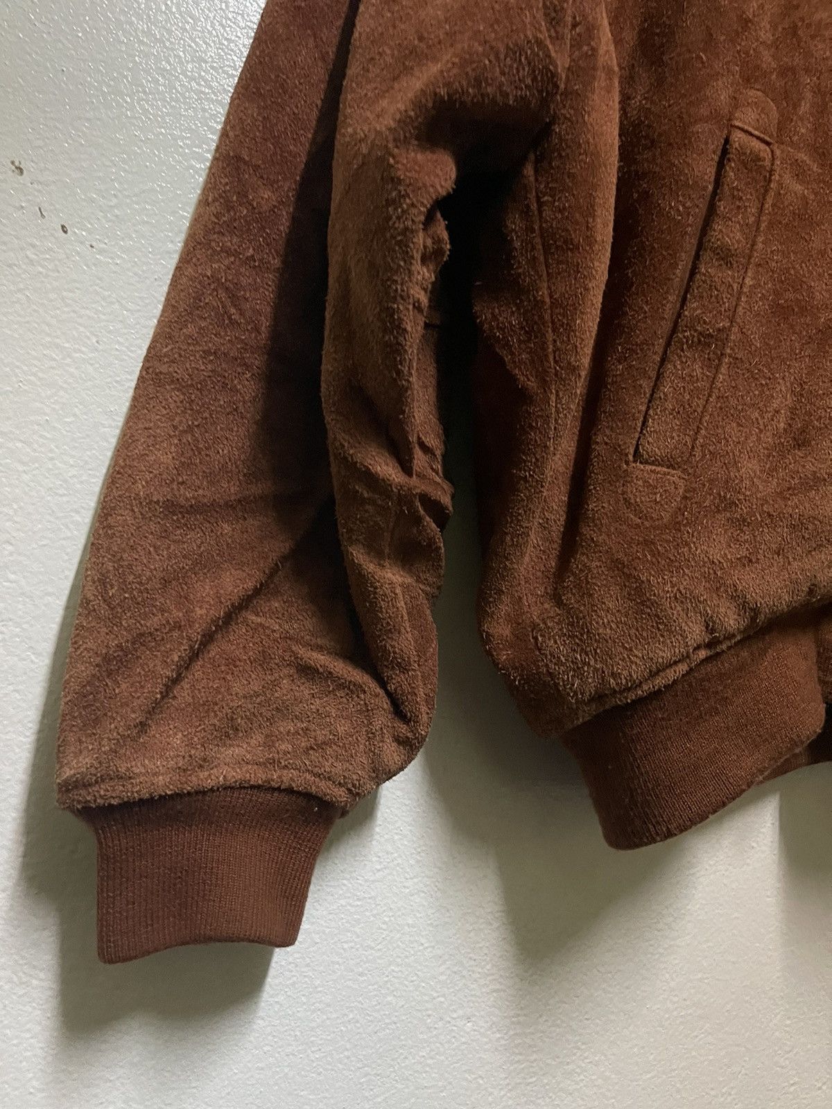 Genuine Leather Seahop Brown Suede Leather Hoodie Heavy Jacket Size US L / EU 52-54 / 3 - 3 Thumbnail