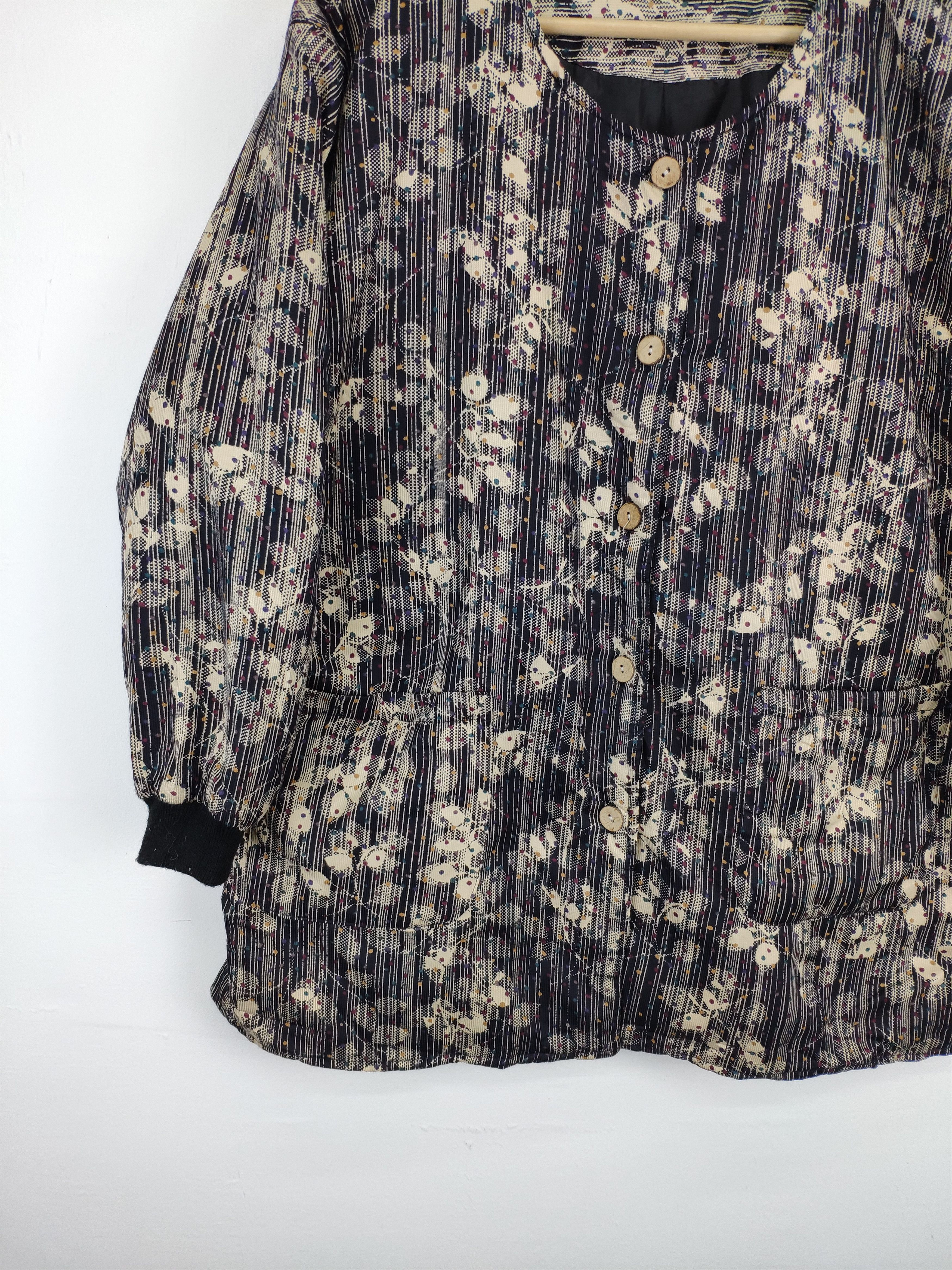 Japanese Brand × Vintage Vintage Cardigan Floral Motif Printed Size L / US 10 / IT 46 - 7 Thumbnail