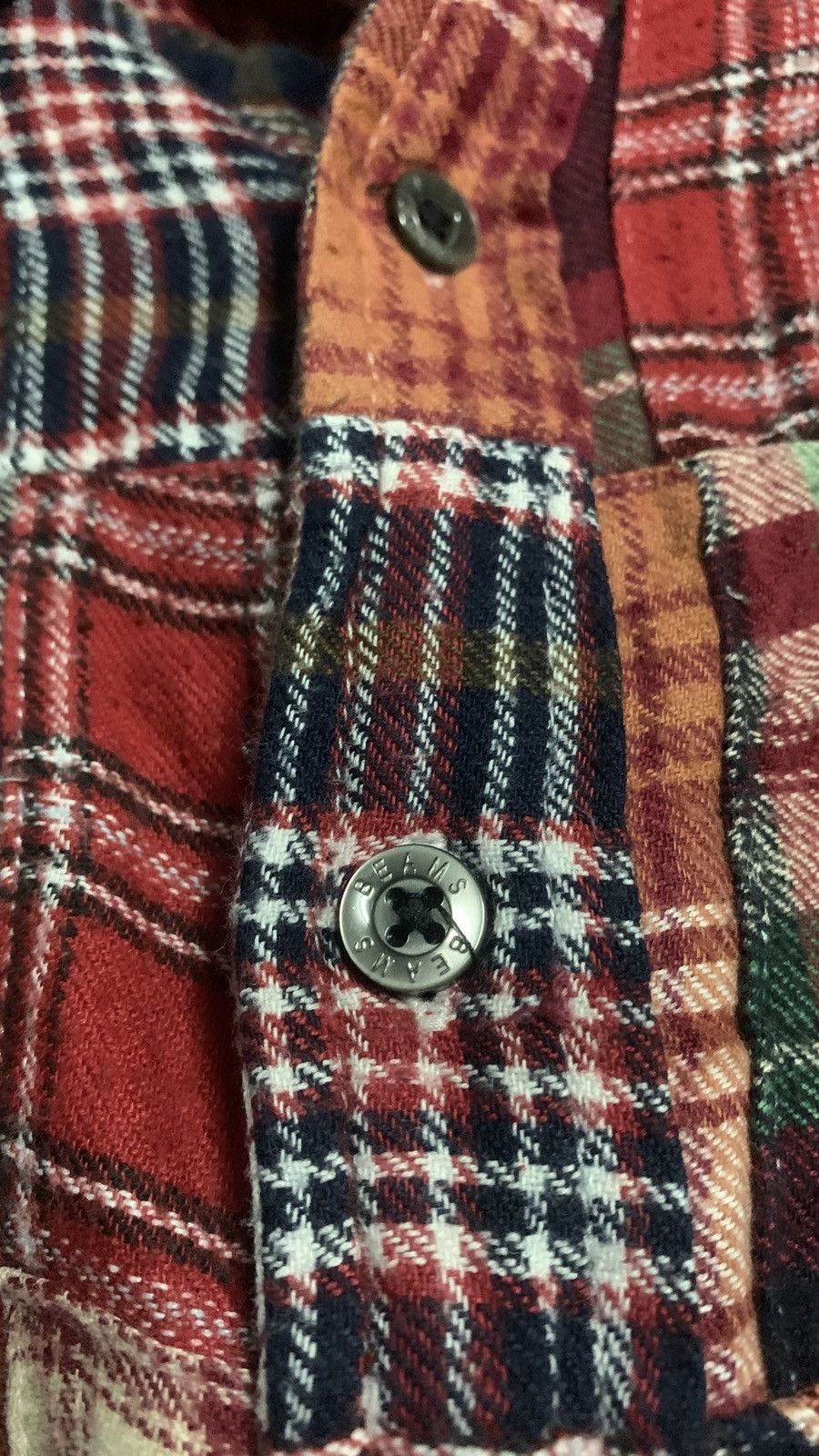 Beams Plus × Flannel × Japanese Brand VINTAGE BEAMS JAPAN PATCHWORK MADE IN JAPAN Size US S / EU 44-46 / 1 - 6 Thumbnail