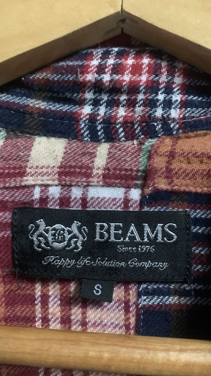 Beams Plus × Flannel × Japanese Brand VINTAGE BEAMS JAPAN PATCHWORK MADE IN JAPAN Size US S / EU 44-46 / 1 - 4 Thumbnail