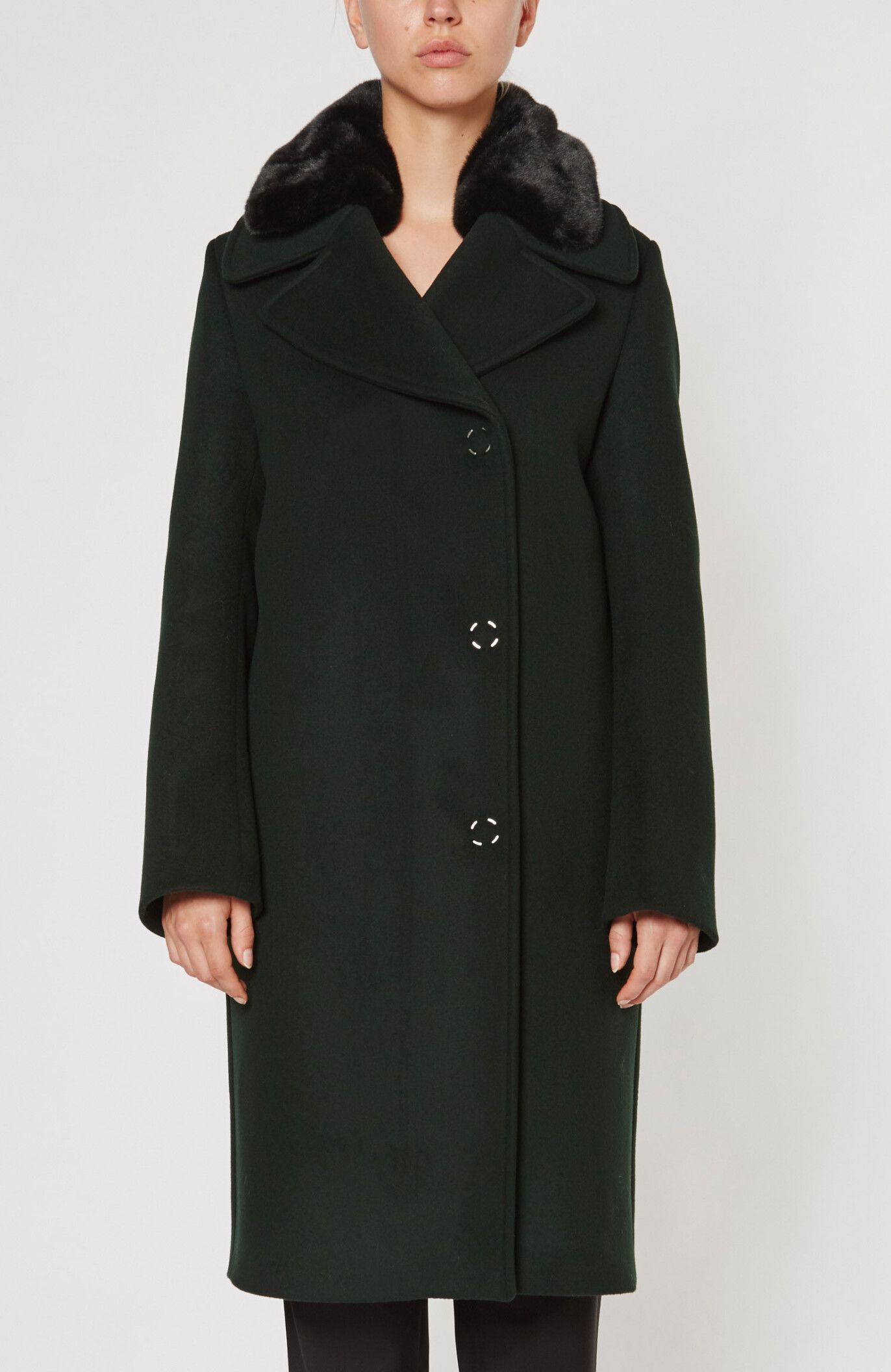 image of Acne Studios “Era” Wool Coat Size 36 in Dark Green, Women's