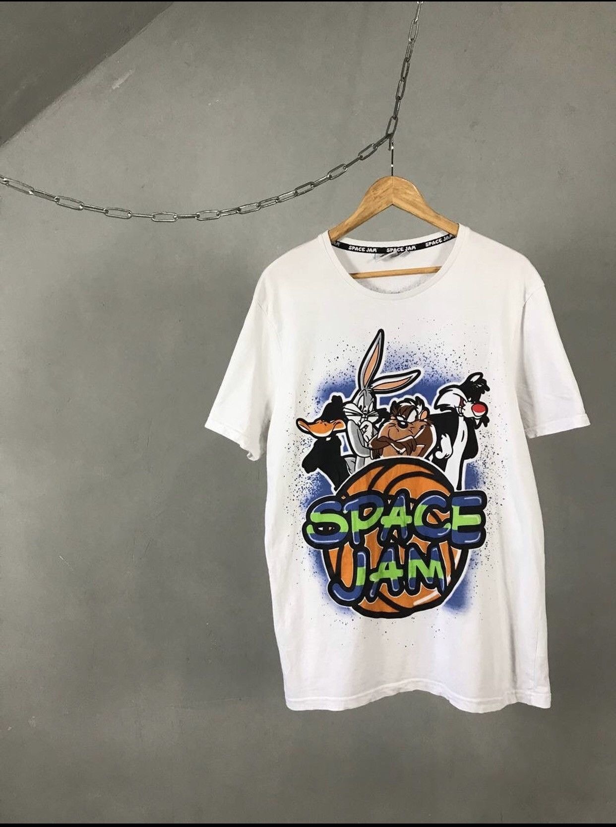 Vintage Space Jam vintage comics movie overprinted tee Size US XL / EU 56 / 4 - 1 Thumbnail