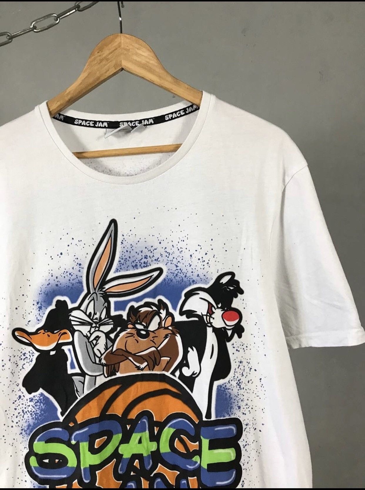 Vintage Space Jam vintage comics movie overprinted tee Size US XL / EU 56 / 4 - 2 Thumbnail