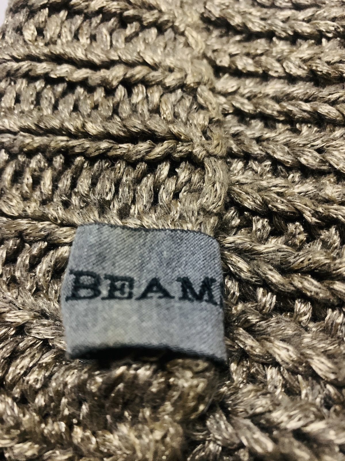 Beams Plus BEAMS JAPAN GOLD METALLIC KNITTED BEANIE Size ONE SIZE - 3 Thumbnail