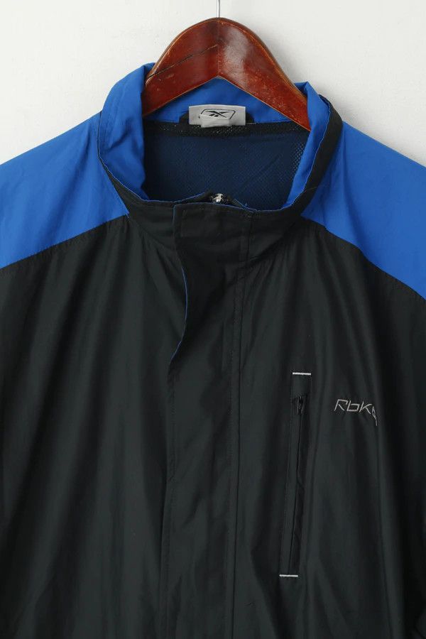 Reebok Reebok Men 2XL Jacket Black Lightweight Run Sport 4972 Size US XXL / EU 58 / 5 - 3 Thumbnail
