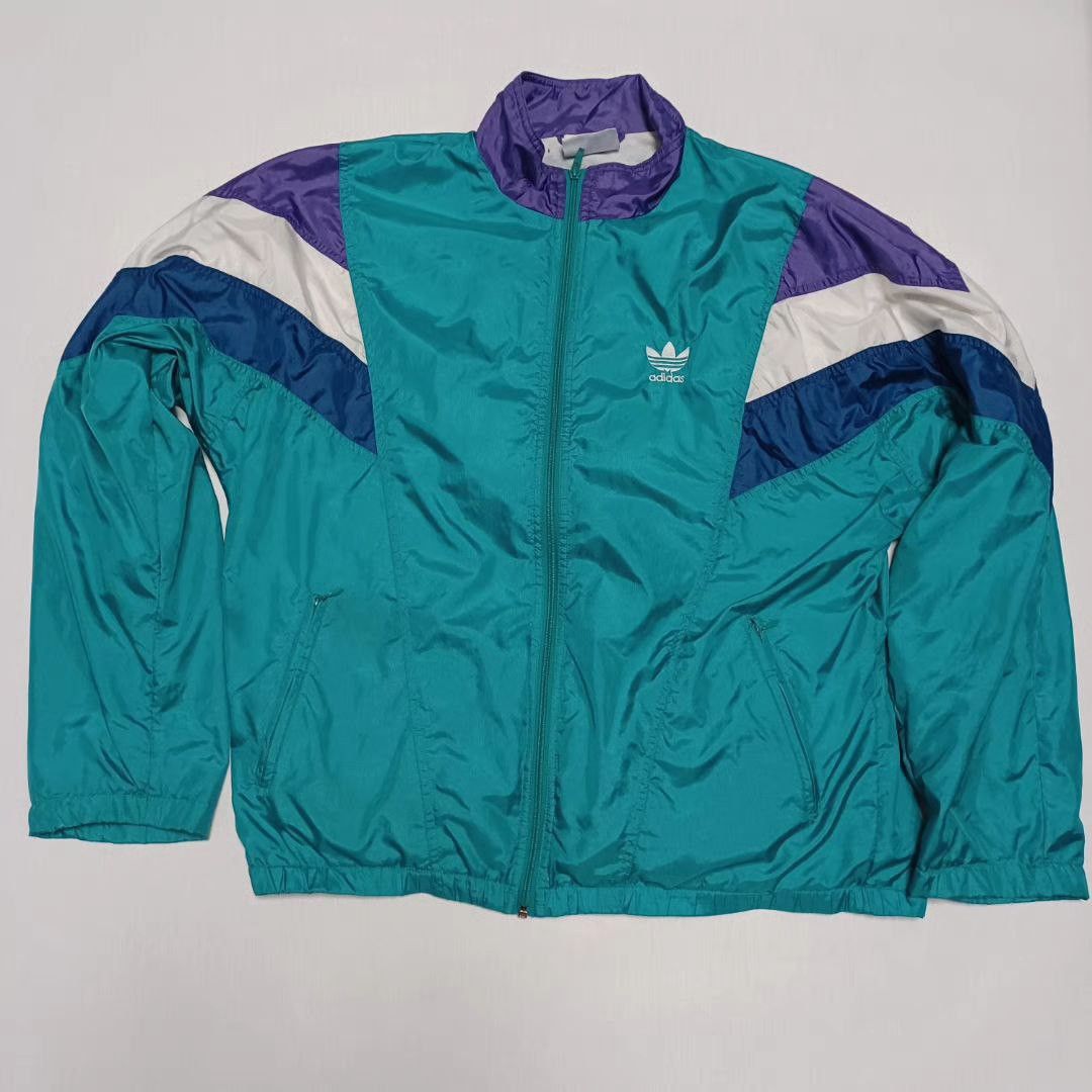 00'S Adidas nylon jacket, men's size S Nylon black type Vintage Second Hand