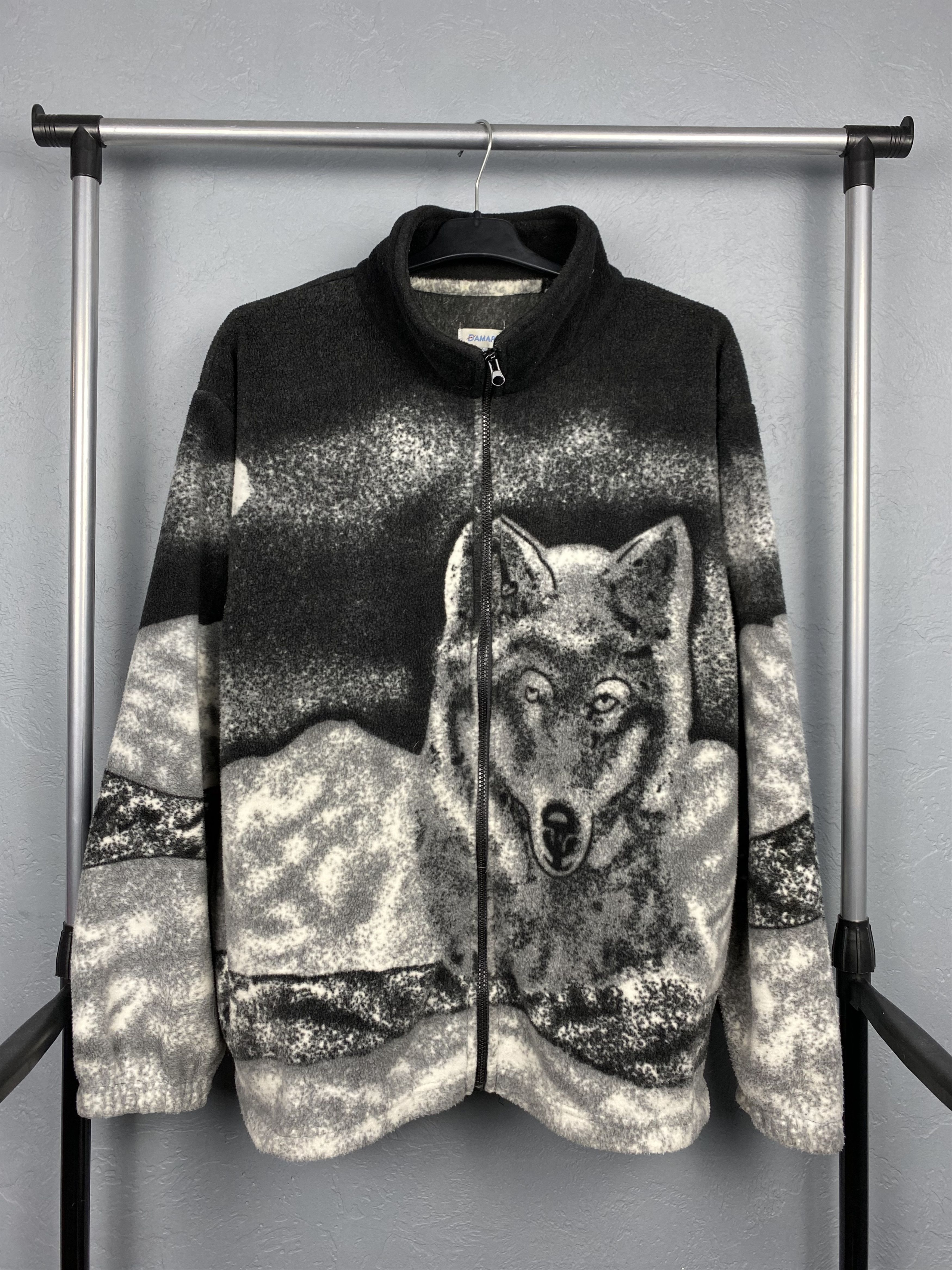 Vintage Vintage Animal WOLF Fleece Jacket Size US XL / EU 56 / 4 - 1 Thumbnail
