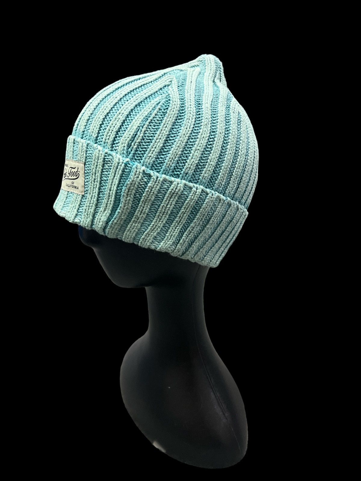 Vintage BLUE FADED BEANIE HAT SKATER BOY Size ONE SIZE - 2 Thumbnail