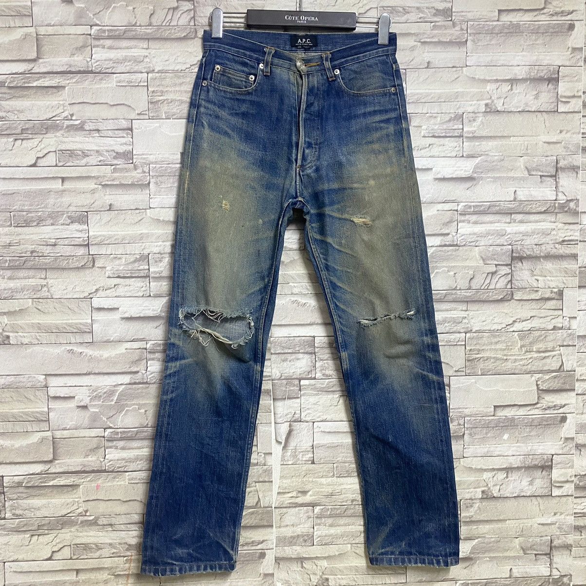 A.P.C. APC Denim Thrashed Jeans Size US 28 / EU 44 - 3 Thumbnail