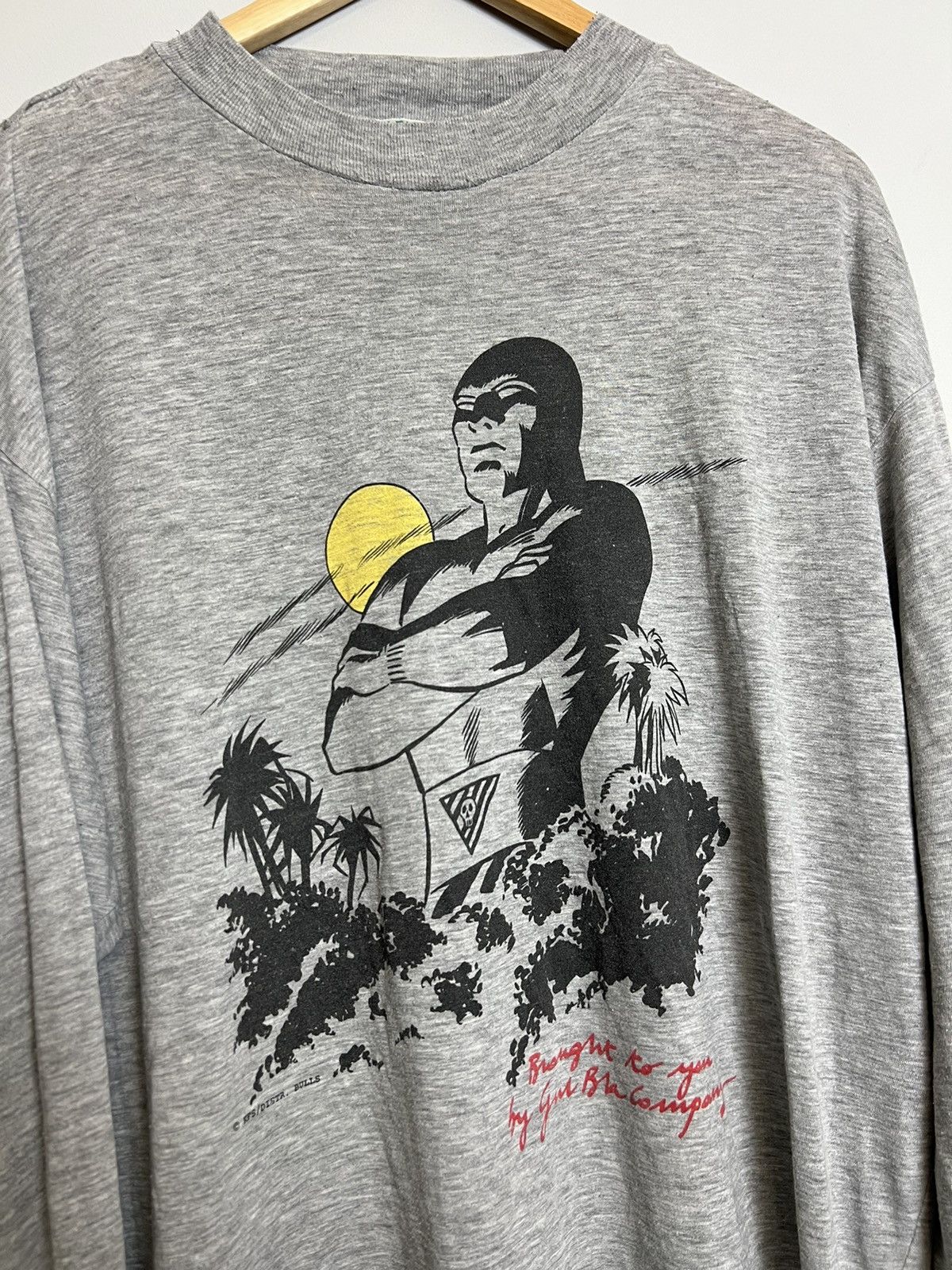 Russell Athletic Vintage 70s 80s Gulbla Art Sci Fi Longsleeve Hero Rare Size US XL / EU 56 / 4 - 3 Thumbnail