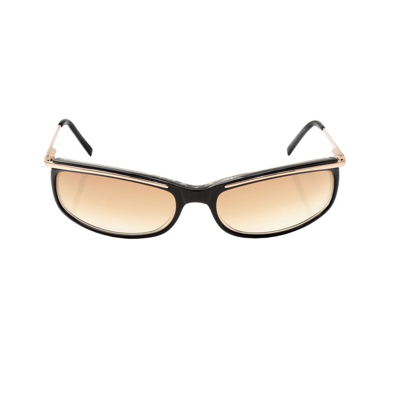 Max Mara Max Mara 90's Black & Gold Rectangular Frame Sunglasses Size ONE SIZE - 1 Thumbnail