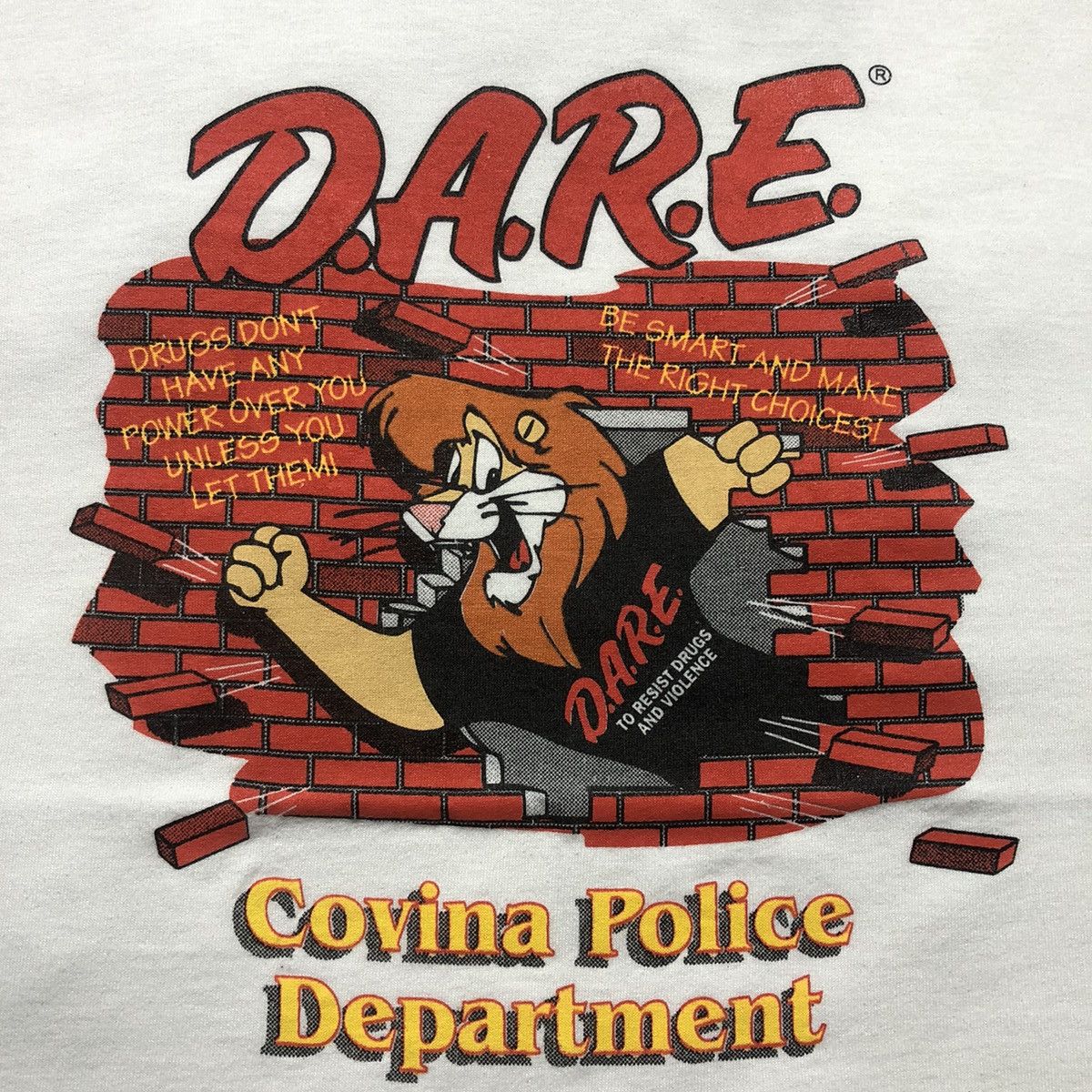 D.A.R.E Rere‼️🔥Vintage D.A.R.E Covina Police Department T-Shirt Size US XL / EU 56 / 4 - 4 Thumbnail