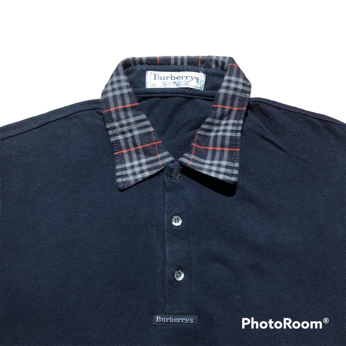 Burberry × Vintage Rare‼️🔥Vintage Burberrys Center Spellout Polo T-Shirt Size US M / EU 48-50 / 2 - 3 Thumbnail