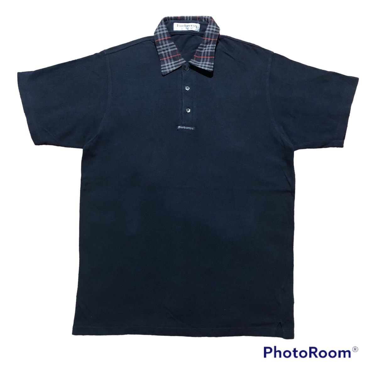 Burberry × Vintage Rare‼️🔥Vintage Burberrys Center Spellout Polo T-Shirt Size US M / EU 48-50 / 2 - 1 Thumbnail