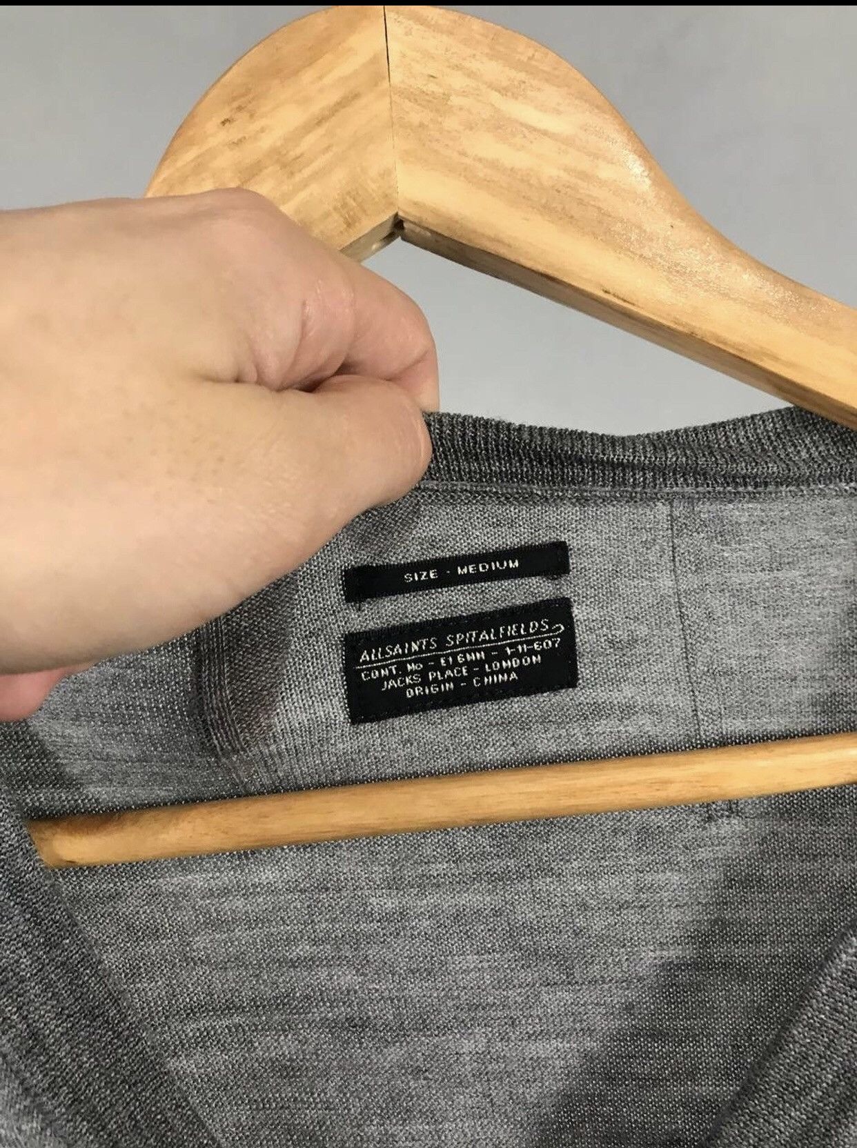 Allsaints Allsaints luxury streetwear gray cardigan Size US M / EU 48-50 / 2 - 4 Thumbnail