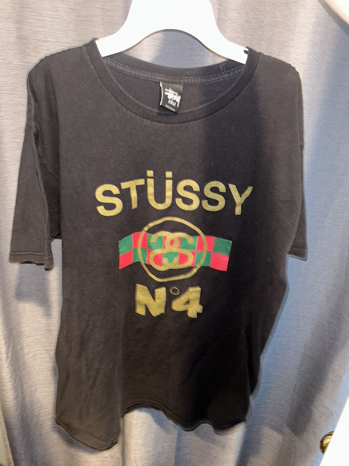 Vintage Stussy “Gucci” Logo T Shirt | Grailed