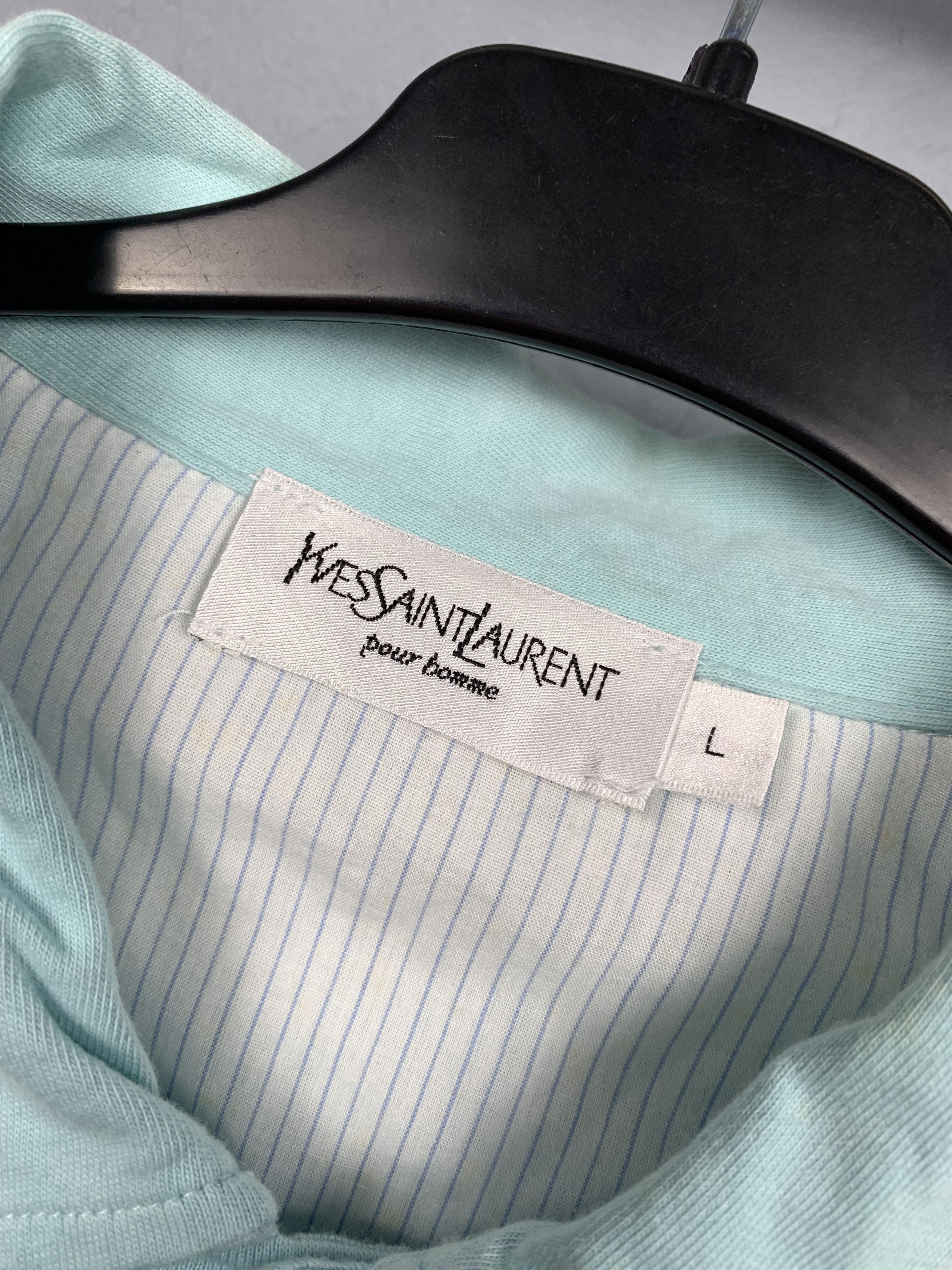 Yves Saint Laurent Yves Saint Laurent YSL Vintage Mens Striped Polo Shirt Size US L / EU 52-54 / 3 - 4 Thumbnail