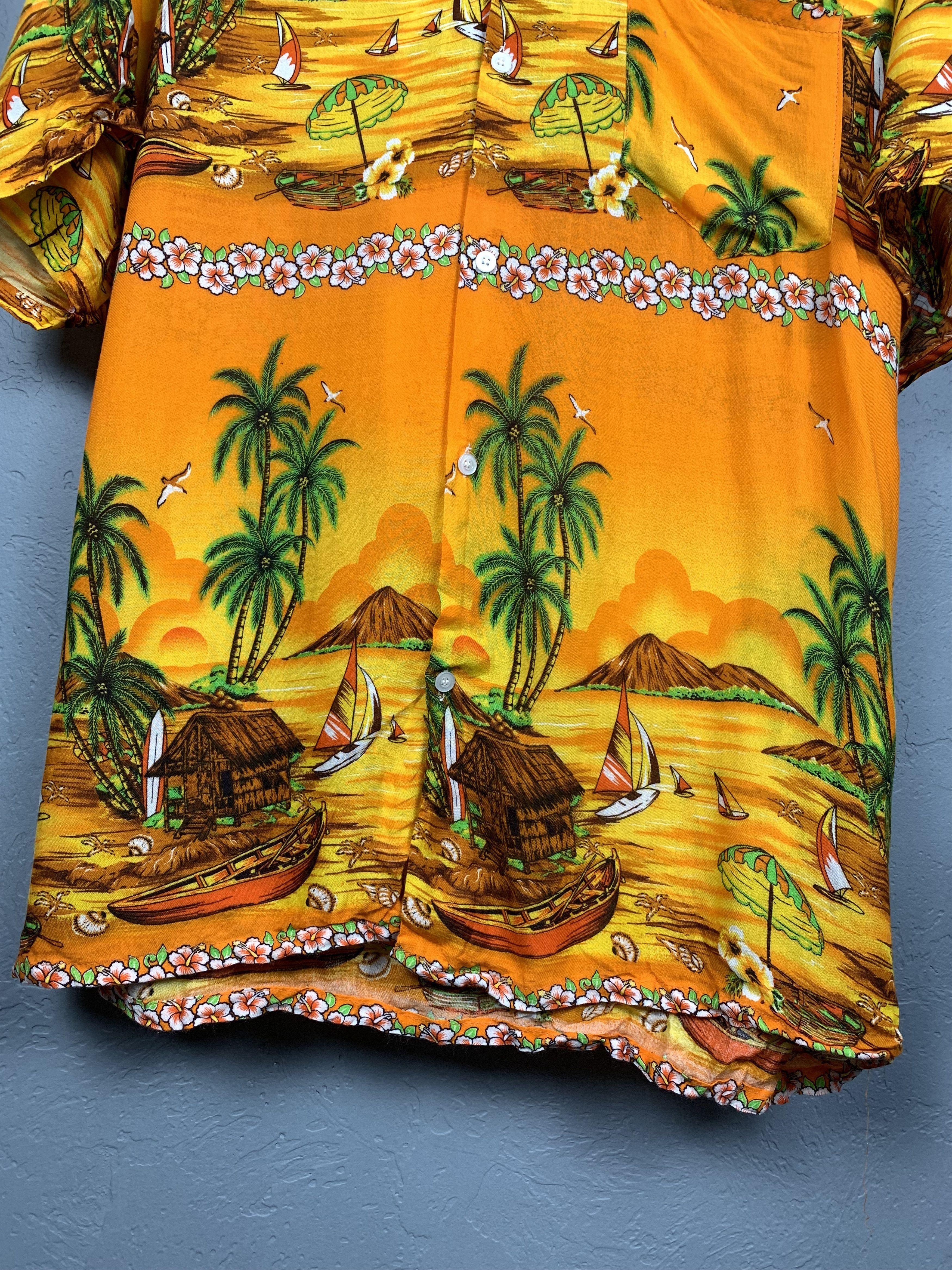 Vintage Vintage Hawaiian Shirt Full Printed Size US XL / EU 56 / 4 - 3 Thumbnail