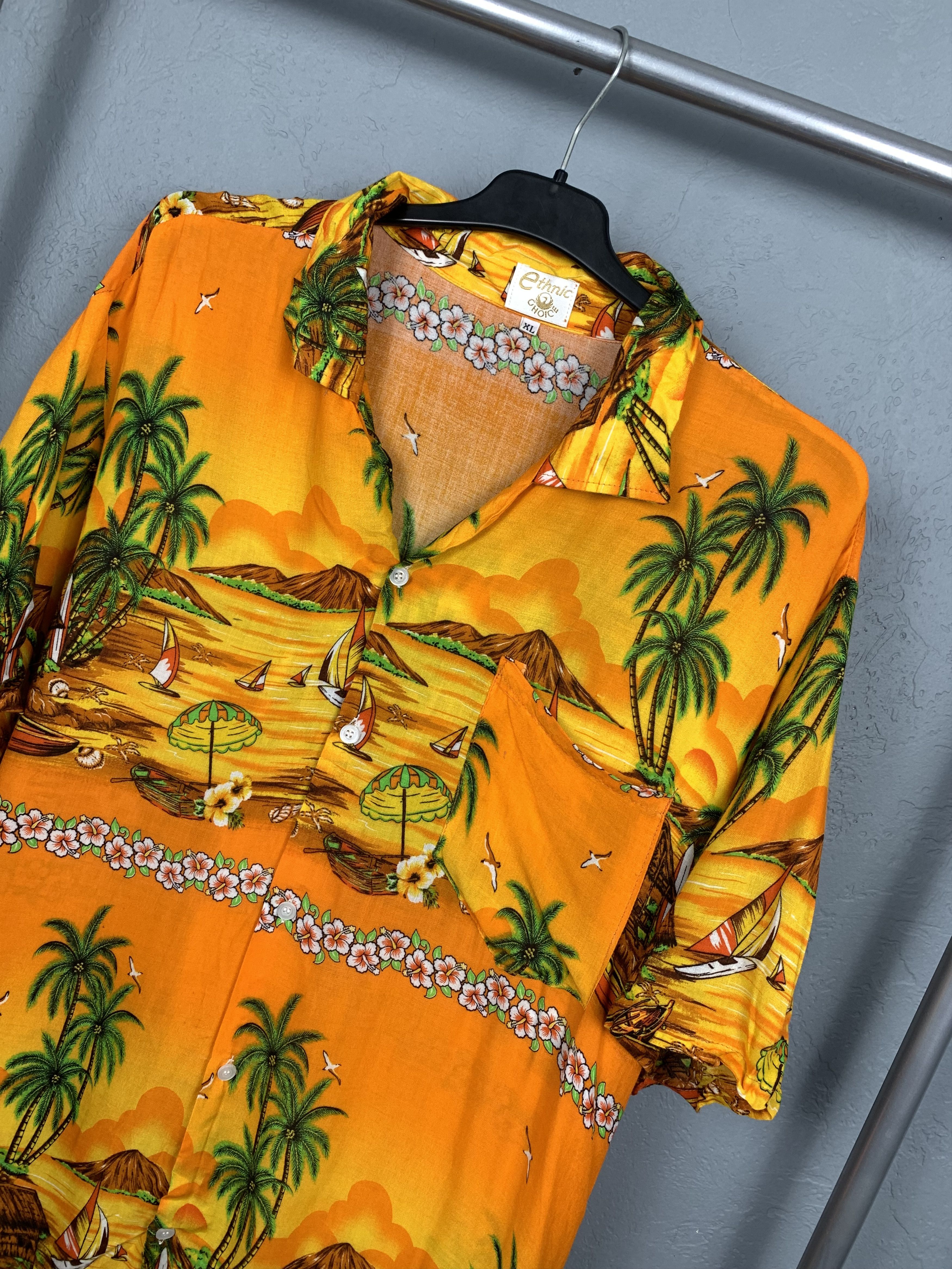 Vintage Vintage Hawaiian Shirt Full Printed Size US XL / EU 56 / 4 - 2 Thumbnail