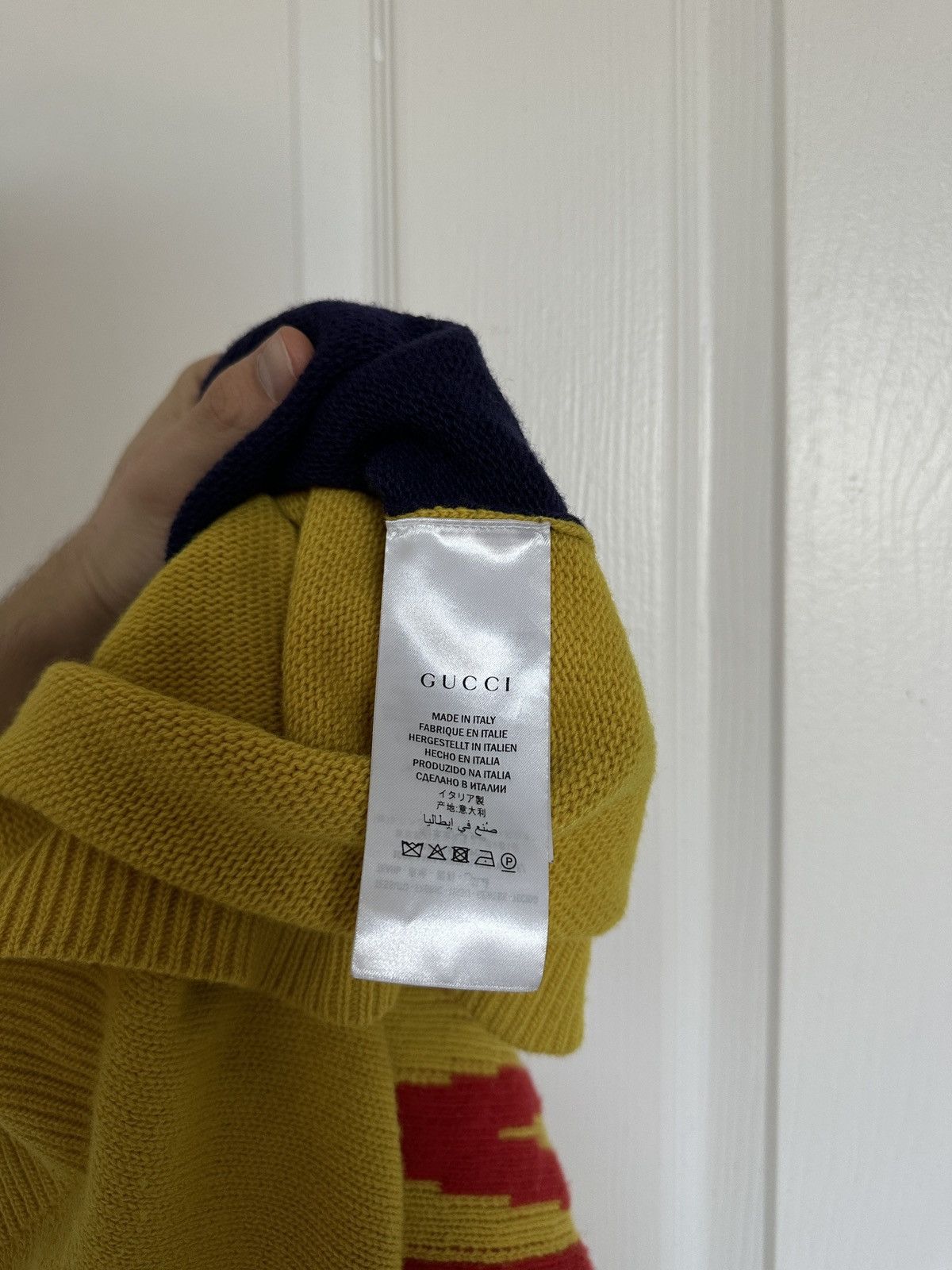Gucci Gucci LOVED Tiger Head Sweater Blue/Yellow Size US XL / EU 56 / 4 - 6 Thumbnail