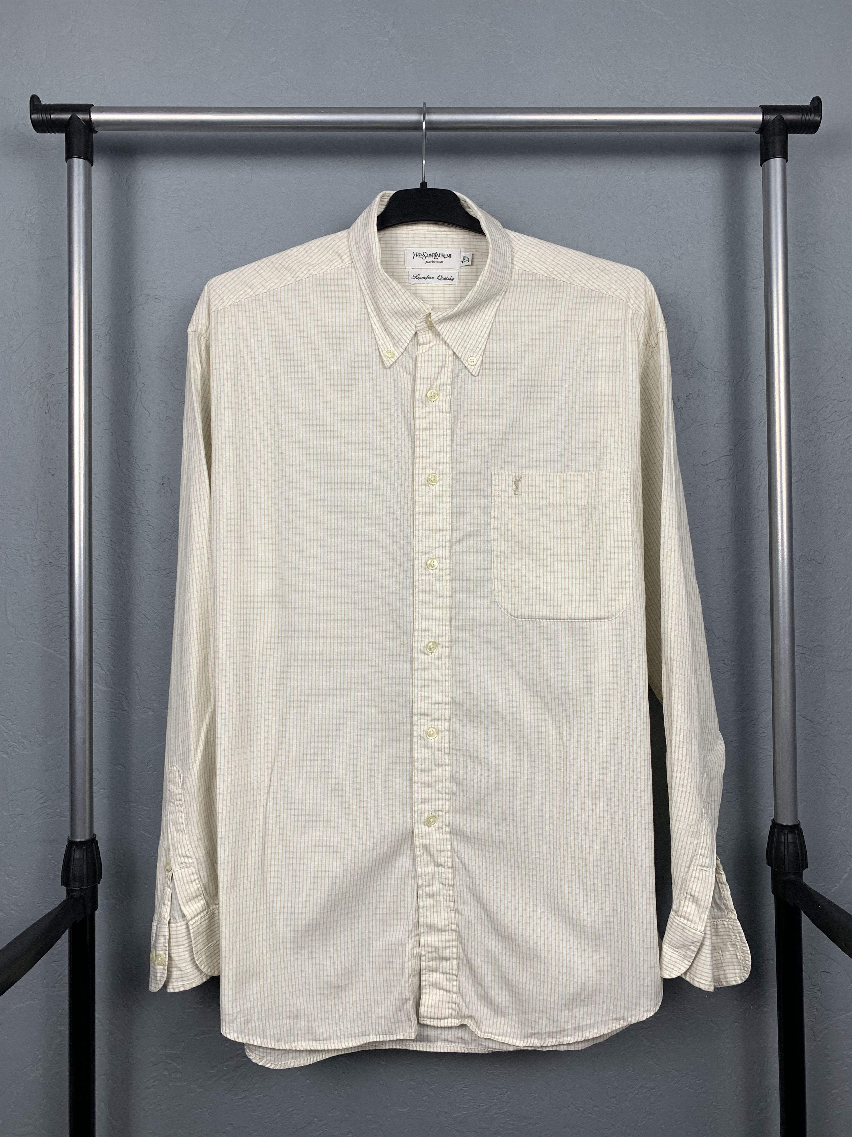 Yves Saint Laurent Yves Saint Laurent YSL mens long sleeve shirt Size US XL / EU 56 / 4 - 1 Thumbnail