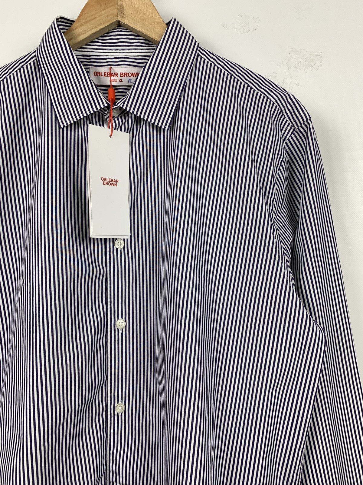 Orlebar Brown NWT Orlebar Brown Giles Resort Stripe Long Sleeve Shirt Size US XL / EU 56 / 4 - 4 Thumbnail