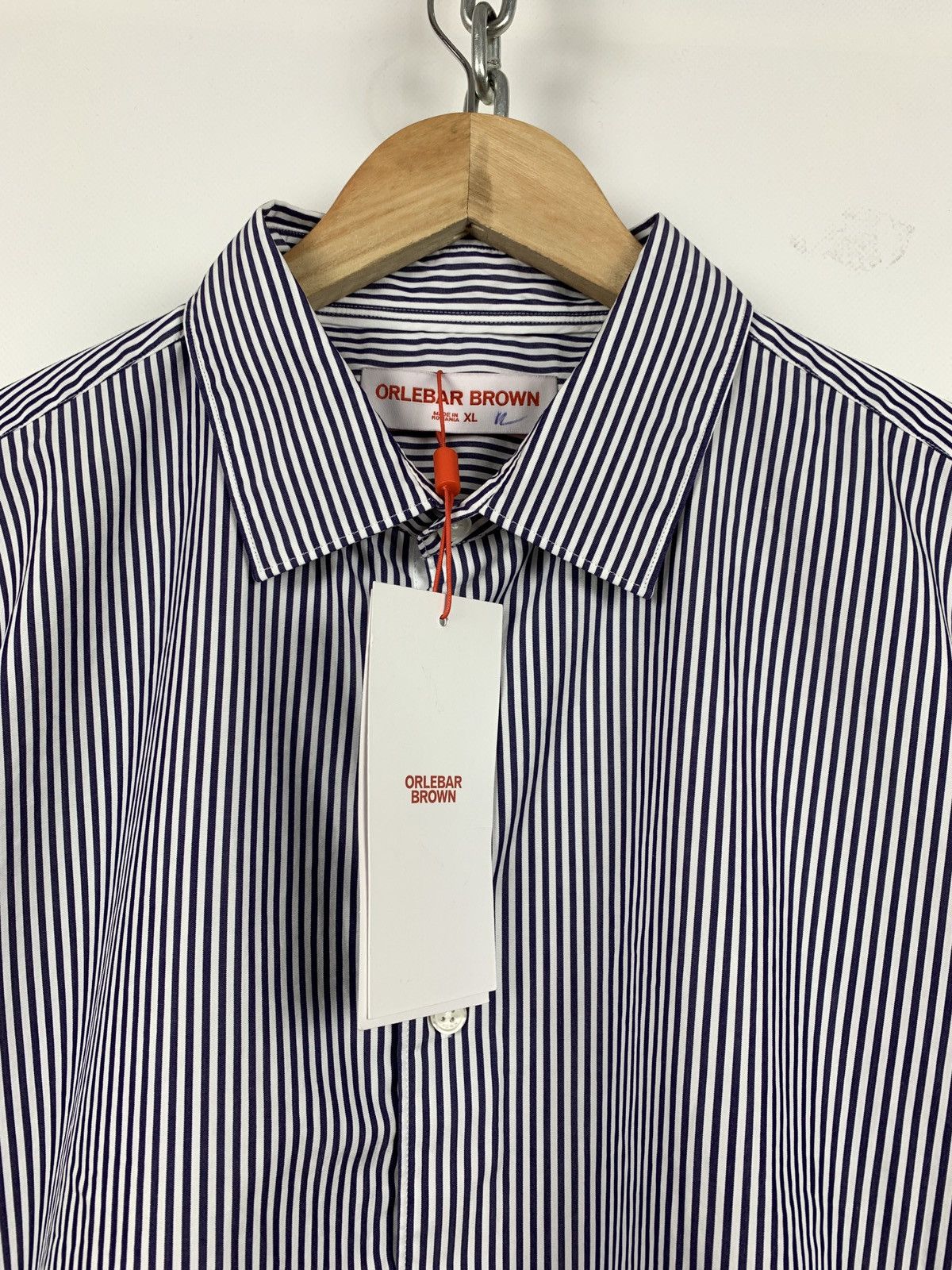 Orlebar Brown NWT Orlebar Brown Giles Resort Stripe Long Sleeve Shirt Size US XL / EU 56 / 4 - 6 Thumbnail