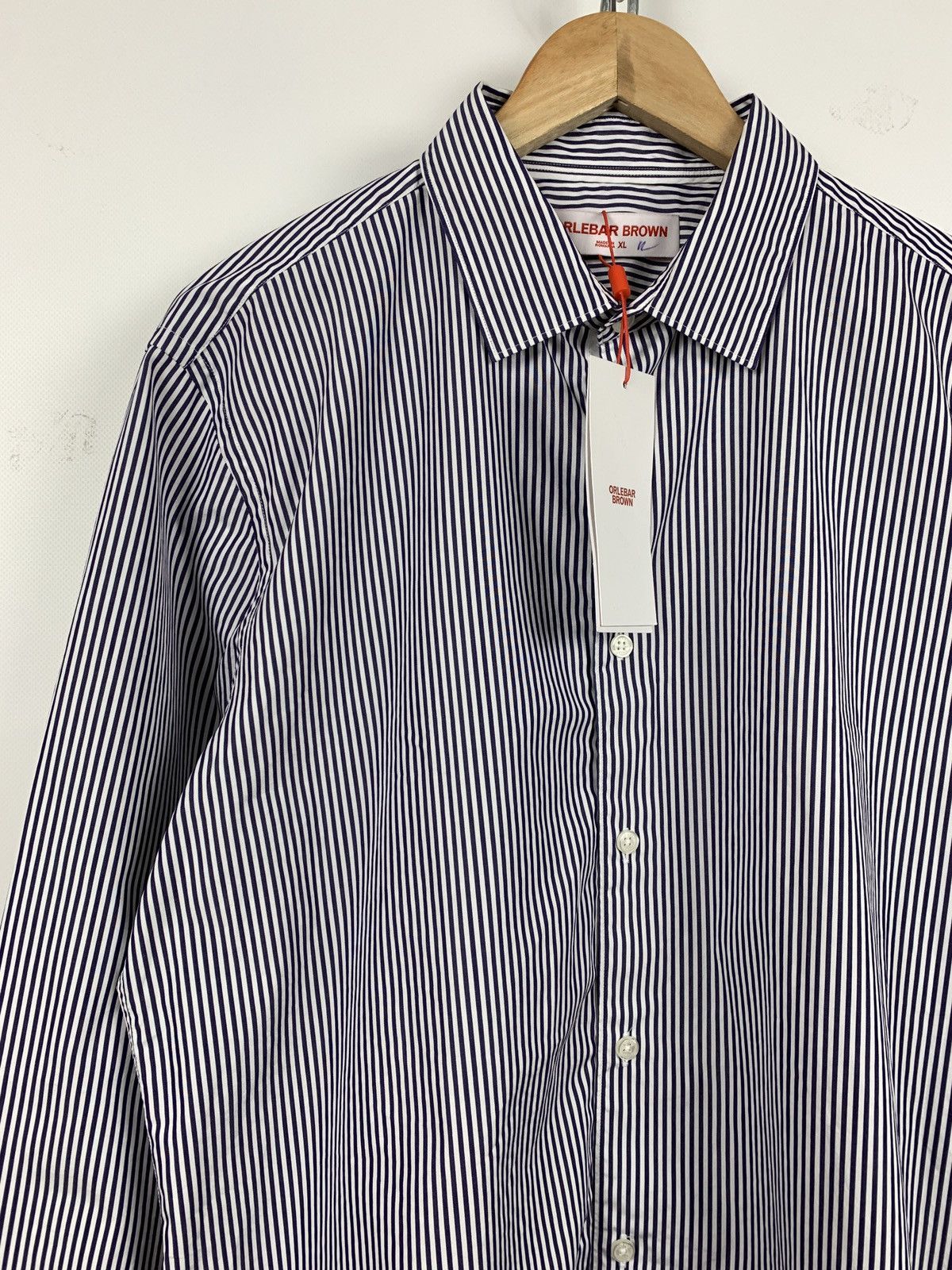 Orlebar Brown NWT Orlebar Brown Giles Resort Stripe Long Sleeve Shirt Size US XL / EU 56 / 4 - 5 Thumbnail