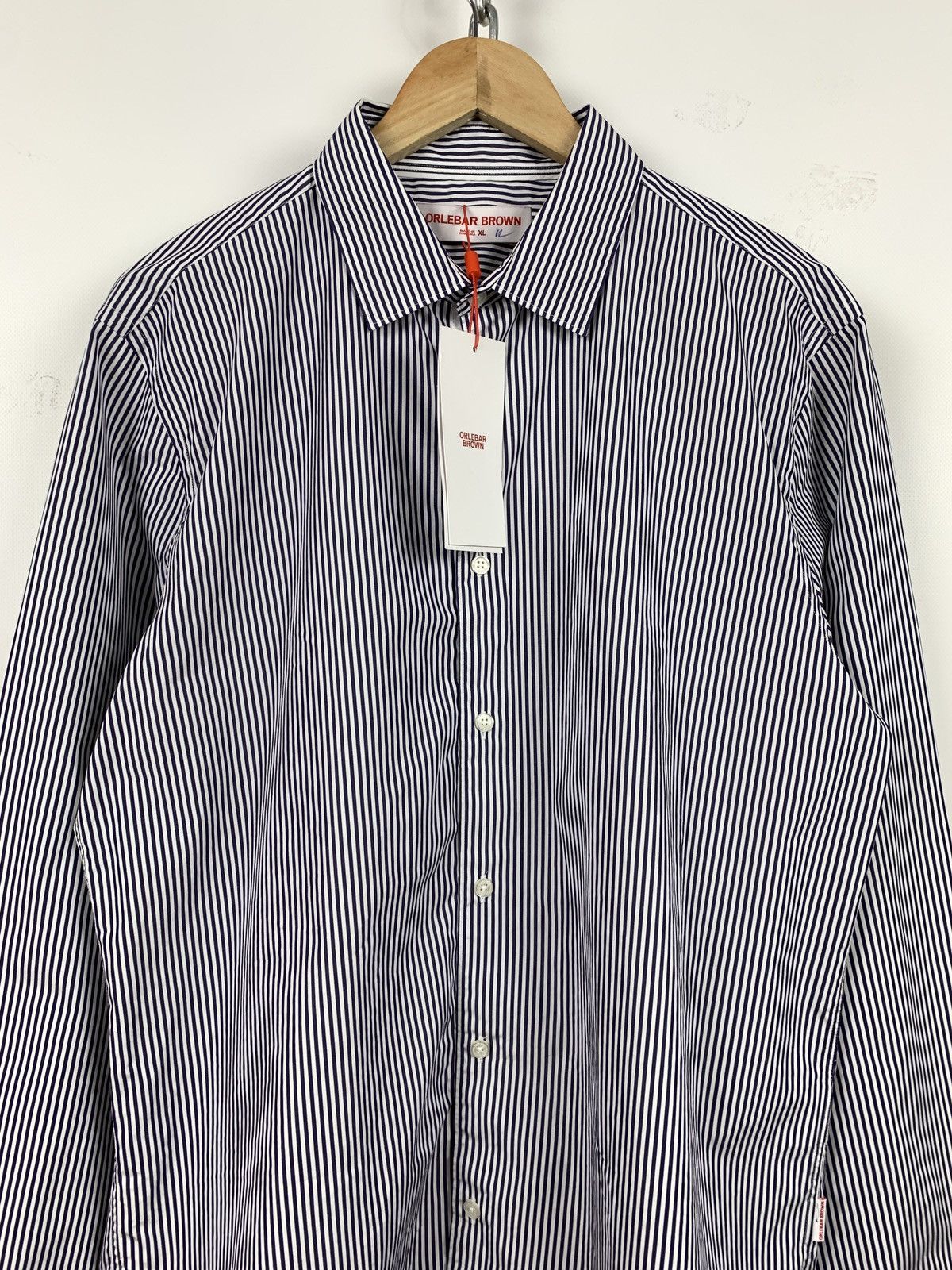 Orlebar Brown NWT Orlebar Brown Giles Resort Stripe Long Sleeve Shirt Size US XL / EU 56 / 4 - 3 Thumbnail