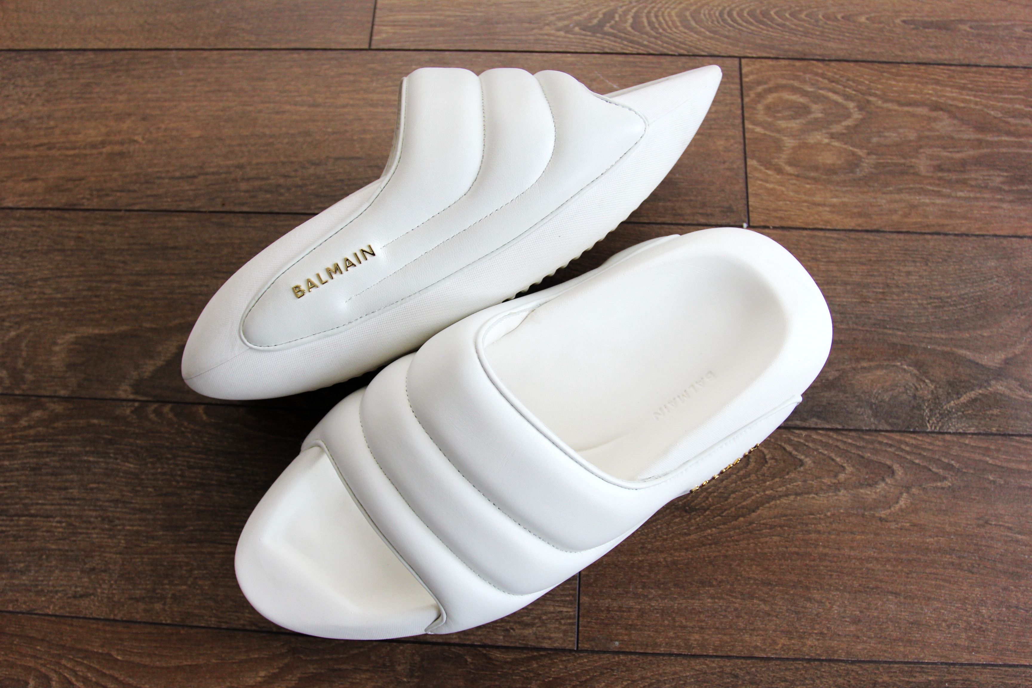 Balmain BNWT AW22 BALMAIN B-IT-QUILTED LAMBSKIN MULES 43 W Size US 10 / EU 43 - 3 Thumbnail